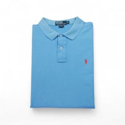 Second life - Kurzarm-Poloshirt Herren Hellblau - In gutem Zustand