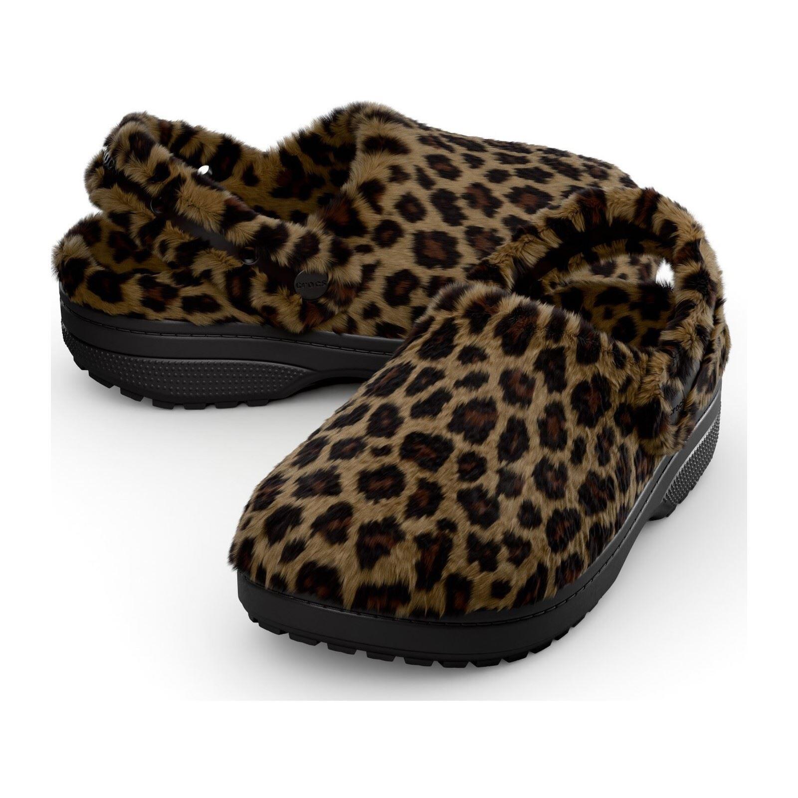 Crocs Classic Unfurgettable Polyester Blend Women's Leopard Clogs 3/6