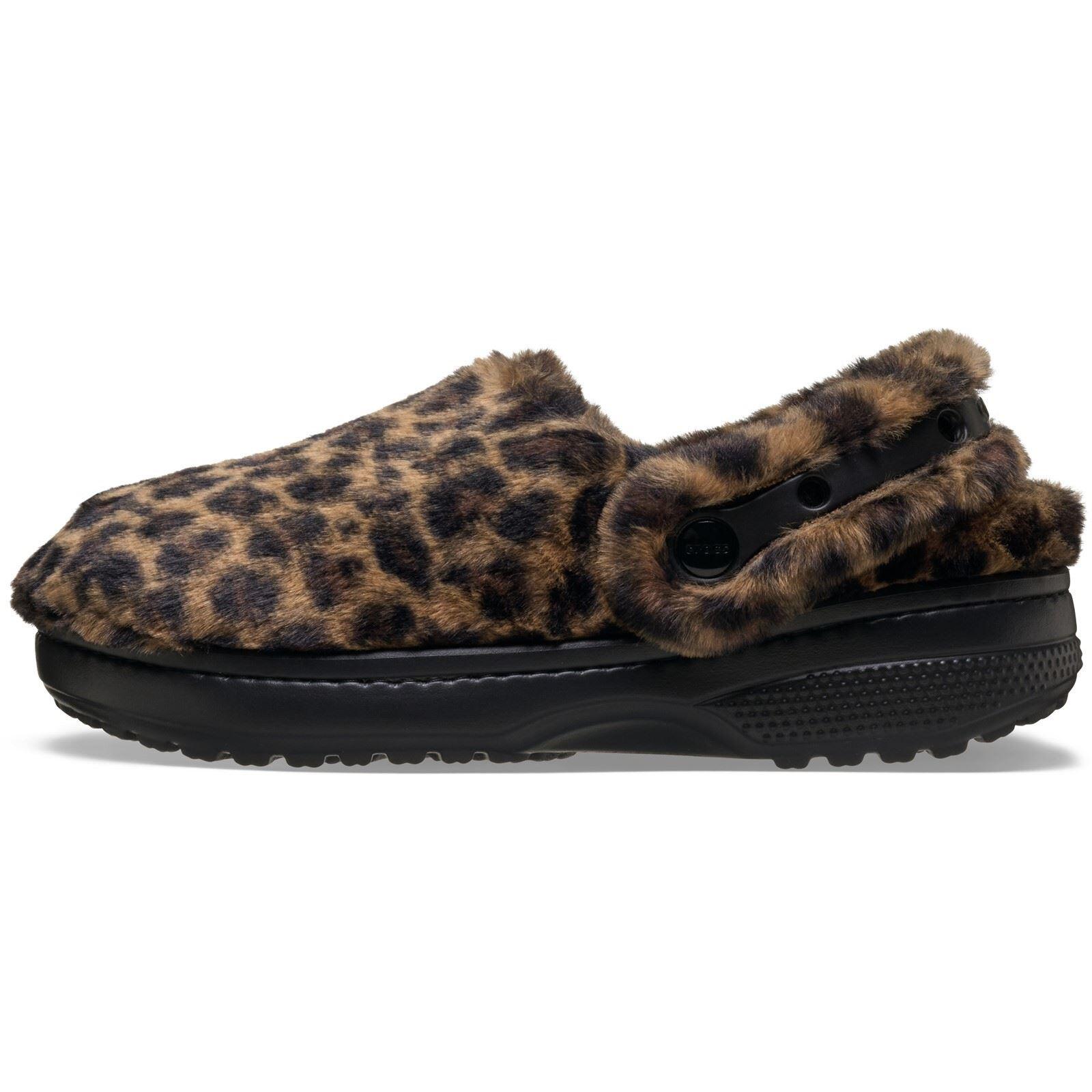 Crocs Classic Unfurgettable Polyester Blend Women's Leopard Clogs 5/6