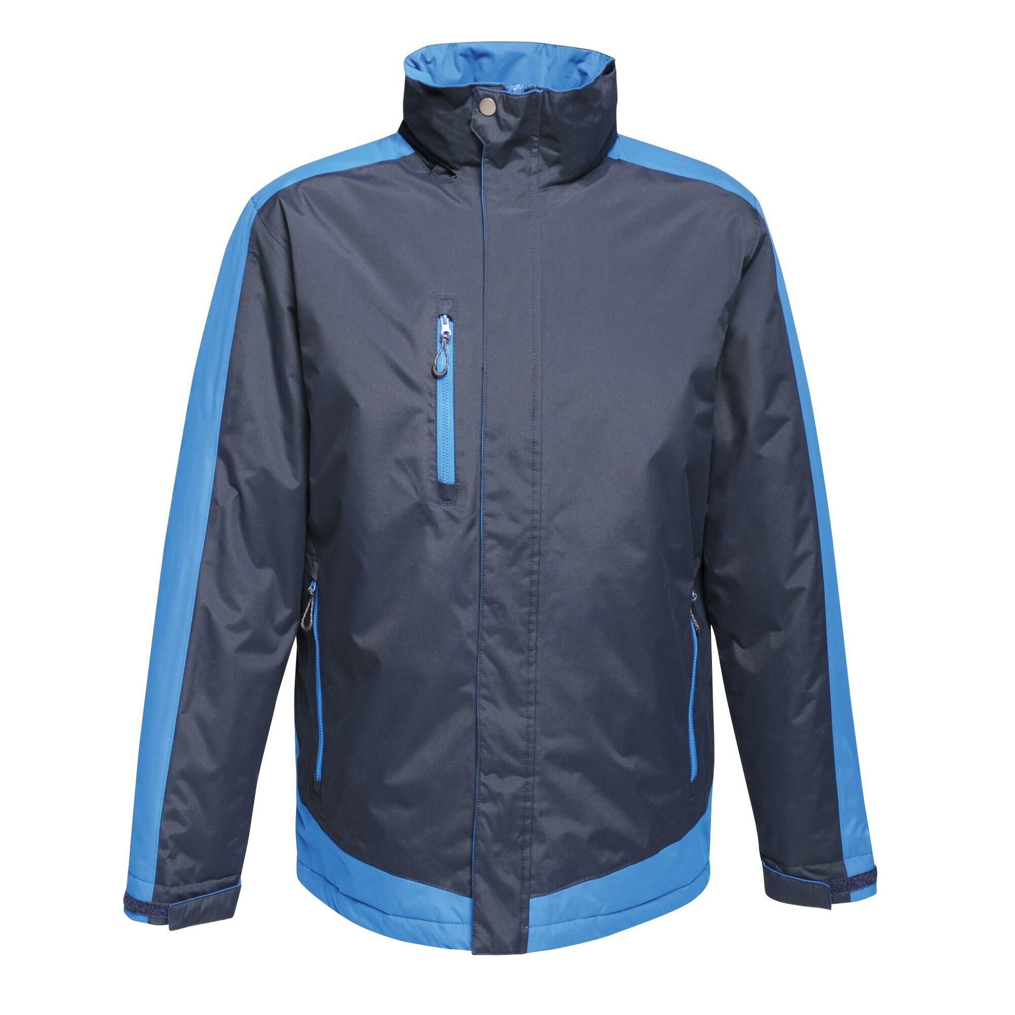 REGATTA Mens Contrast Full Zip Jacket (Black Blue/Gentian Blue)