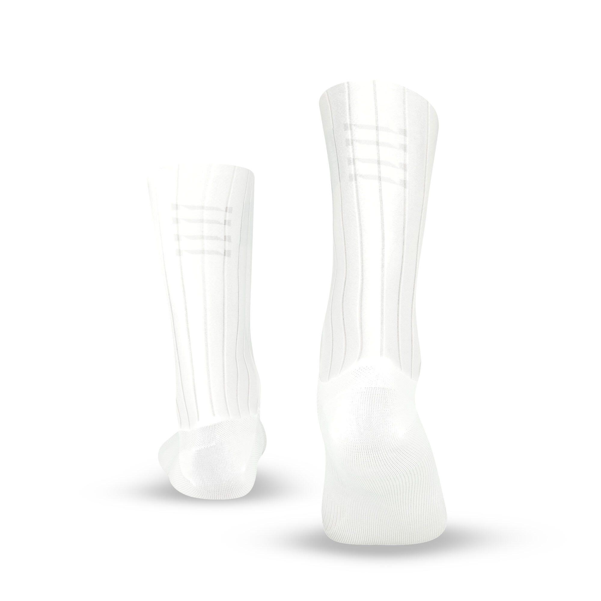 Chaussettes Vélo Été Respirantes Unisexe - Tech Blanc 2/2