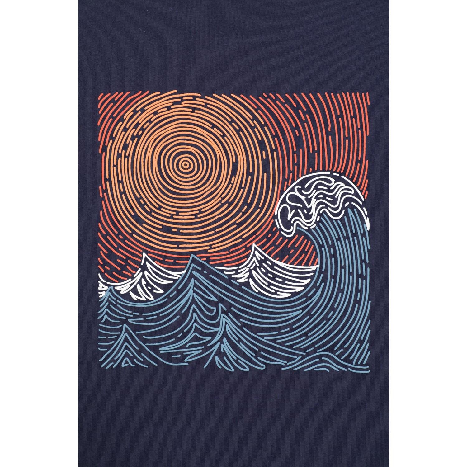 Maglietta Onda Di Marea Uomo Mountain Warehouse Blu Navy 3/4
