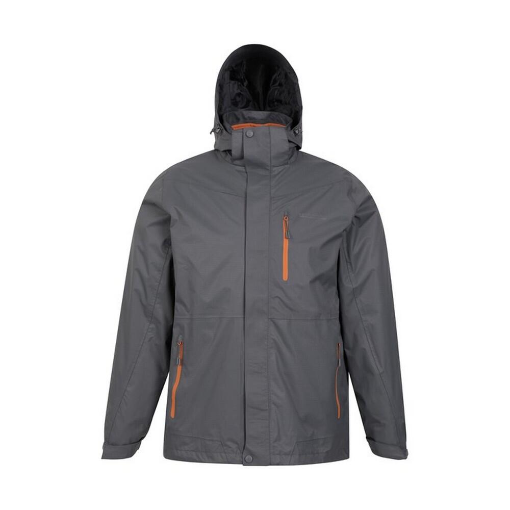 MOUNTAIN WAREHOUSE Giacca Impermeabile 3 In 1 Uomo Mountain Warehouse Bracken Extreme Grigio