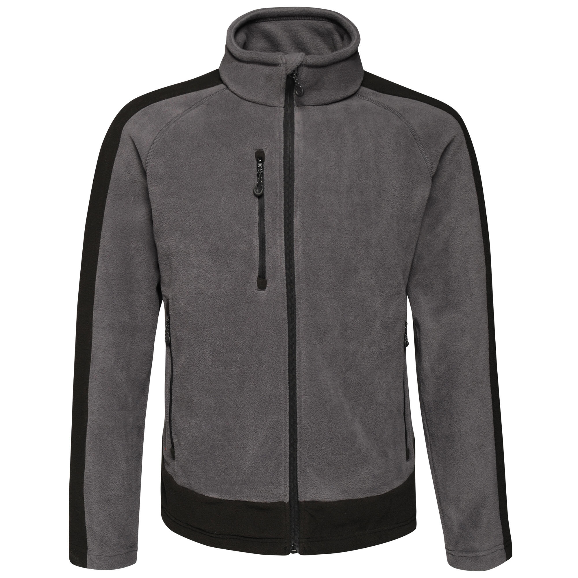 Men's CONTRAST fleece jacket (Grey/black)