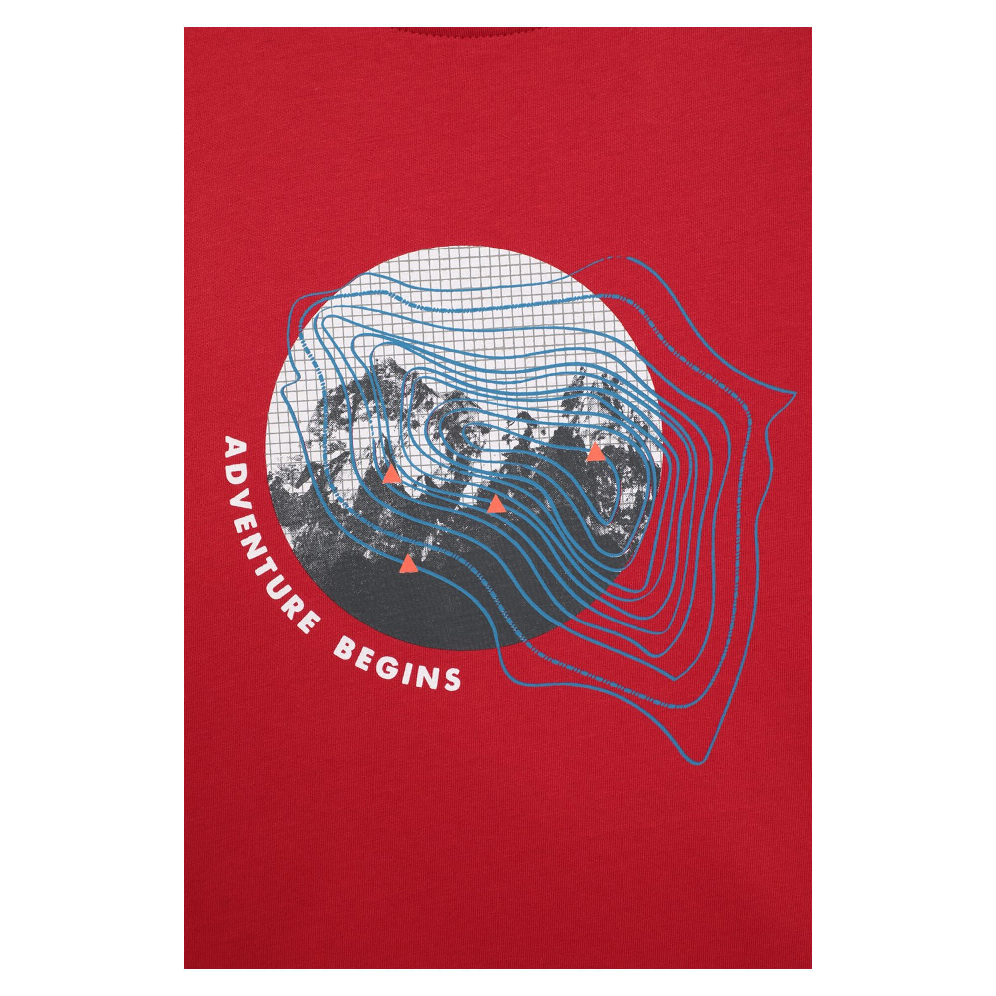 Tshirt ADVENTURE BEGINS Homme (Rouge) 3/4