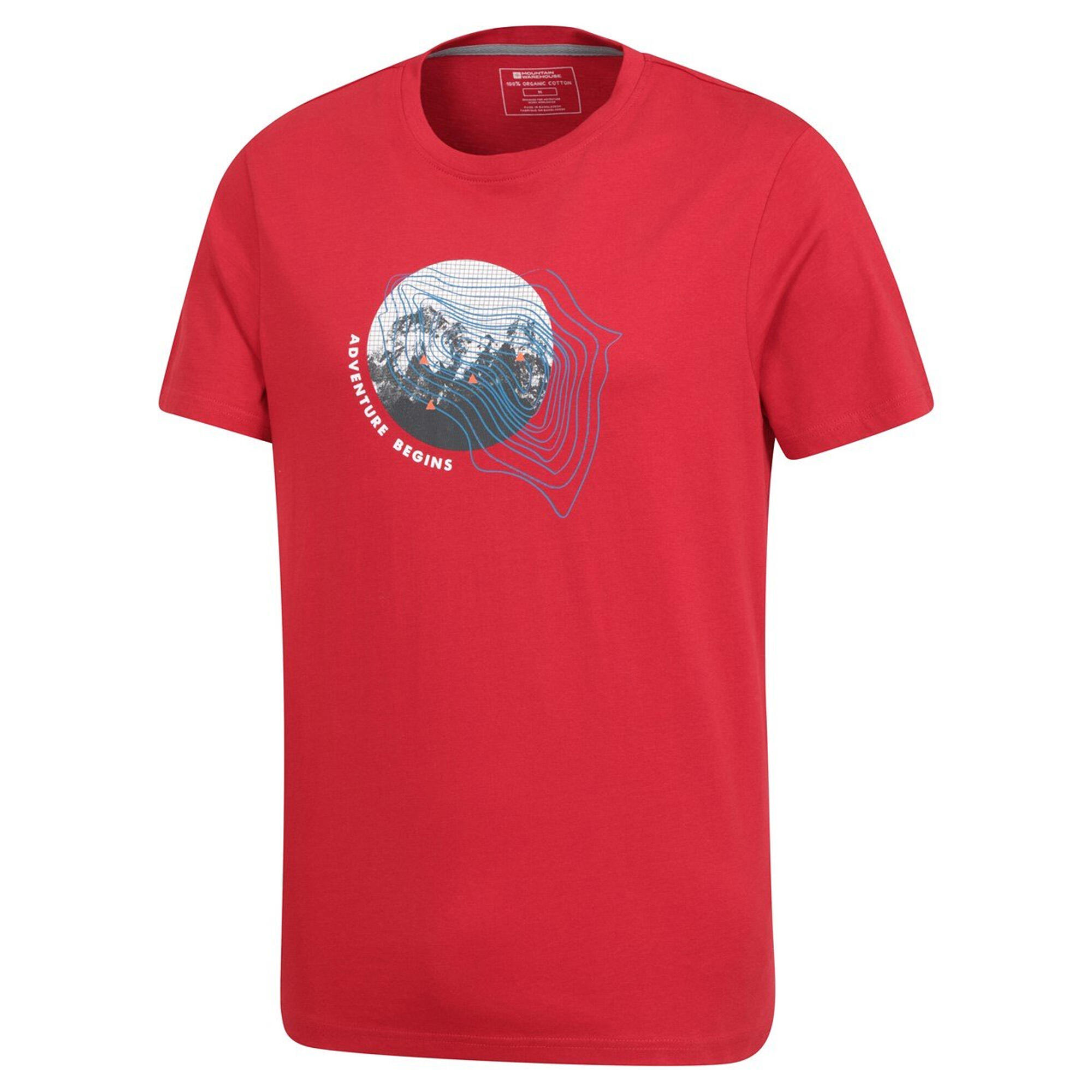 Tshirt ADVENTURE BEGINS Homme (Rouge) 4/4