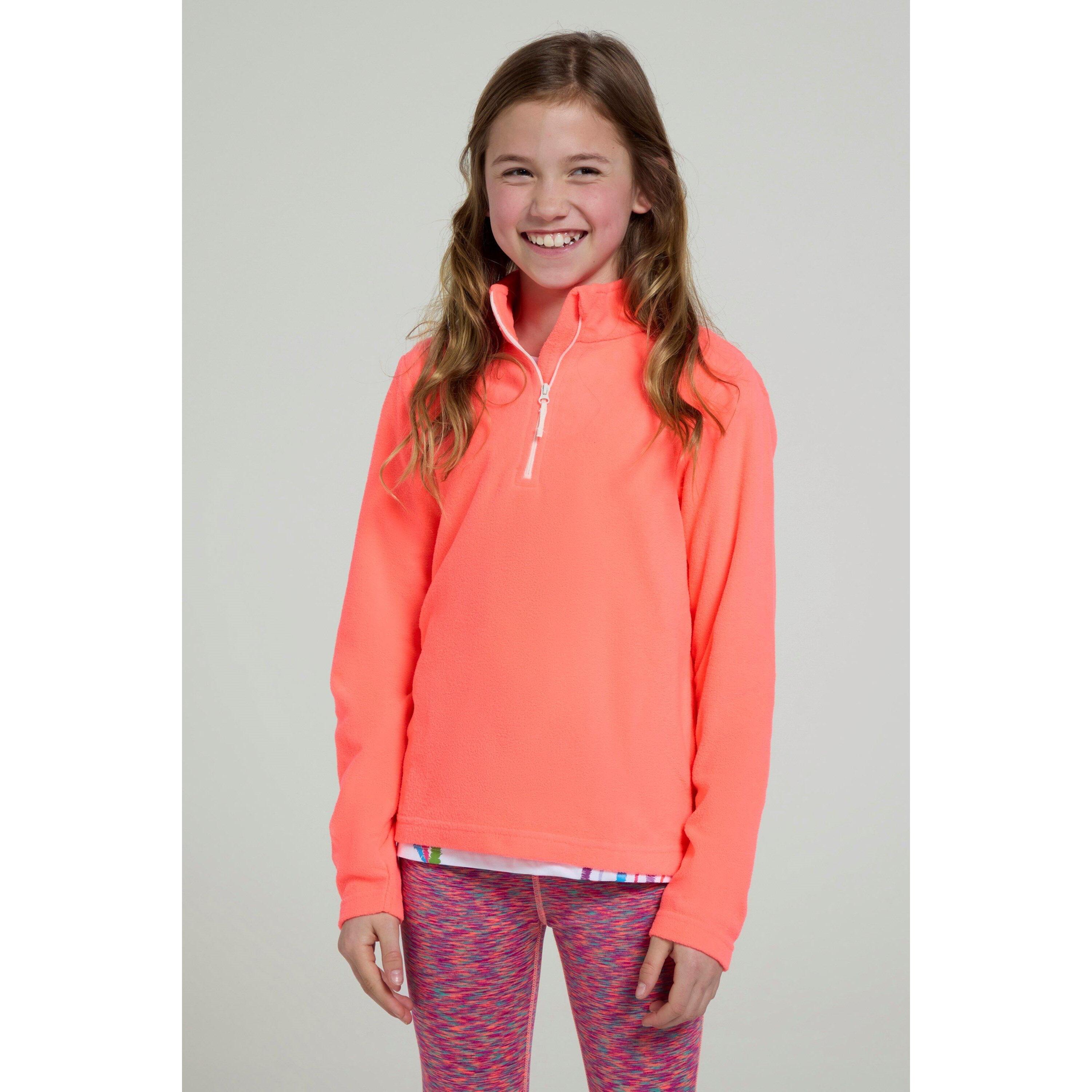 MOUNTAIN WAREHOUSE Childrens/Kids Camber II Half Zip Fleece Jacket (Fiery Coral)