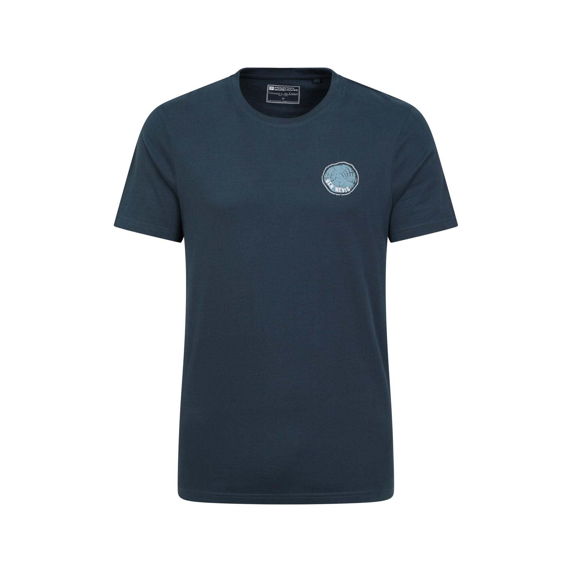 MOUNTAIN WAREHOUSE Mens Ben Nevis Tree Ring TShirt (Dark Blue)