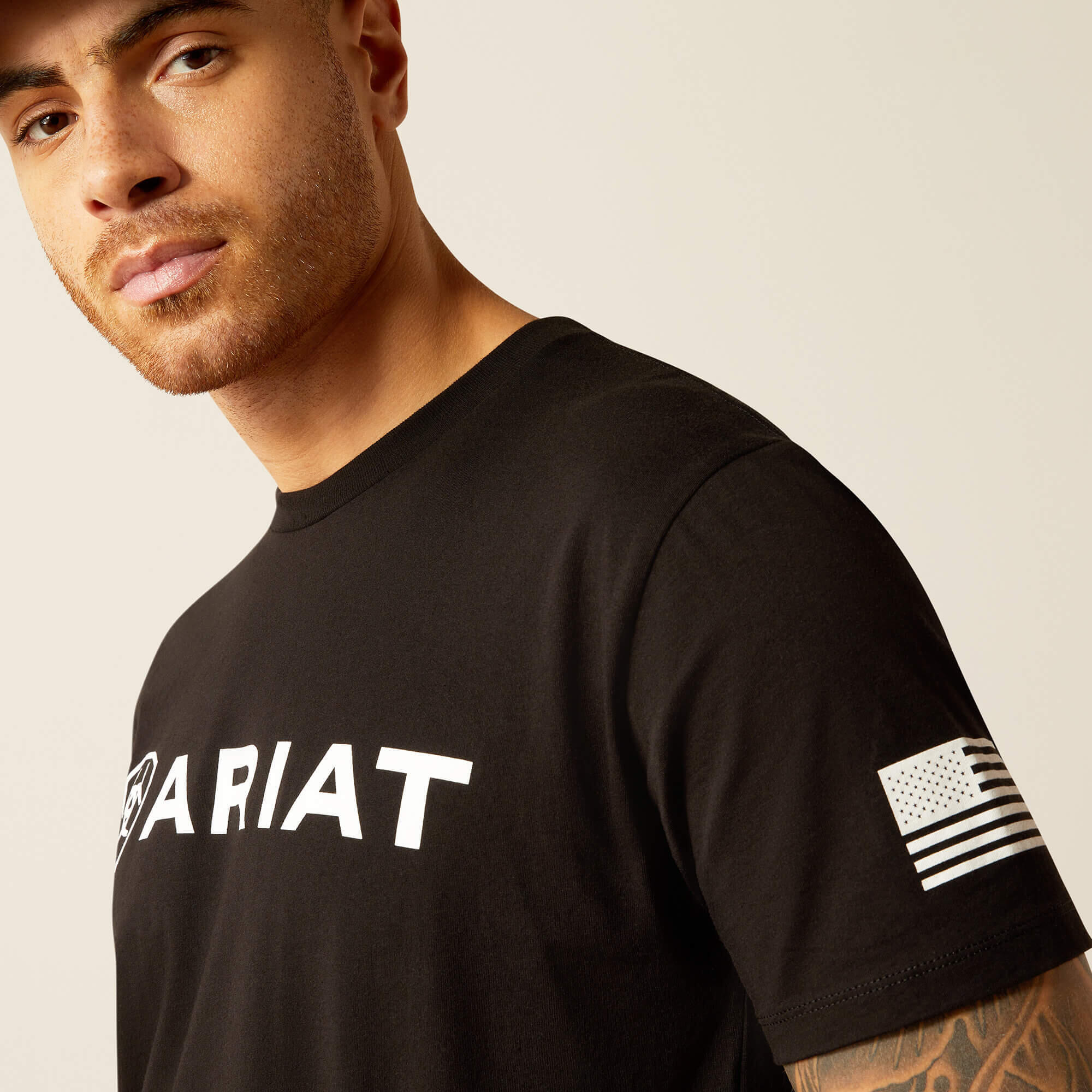 T-shirt avec drapeau Ariat Shield 3/4