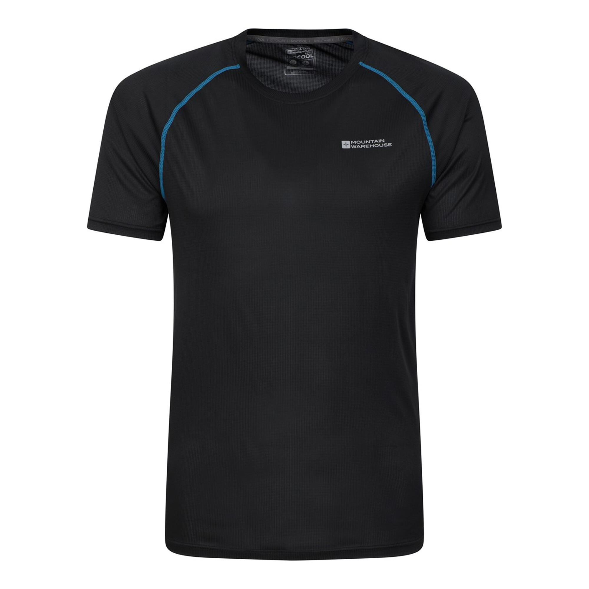 MOUNTAIN WAREHOUSE Mens Aero II ShortSleeved TShirt (Black)