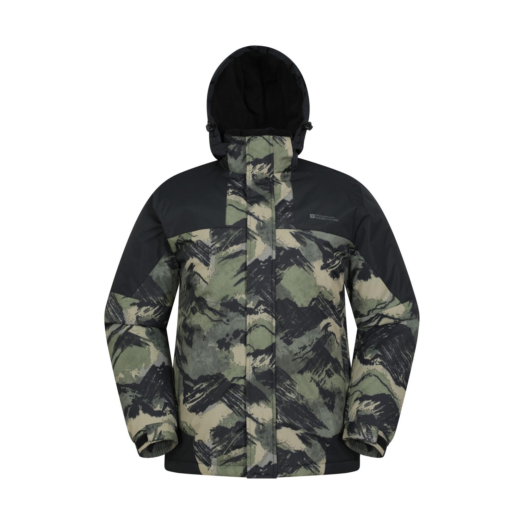 MOUNTAIN WAREHOUSE Mens Shadow II Printed Ski Jacket (Dark Green)