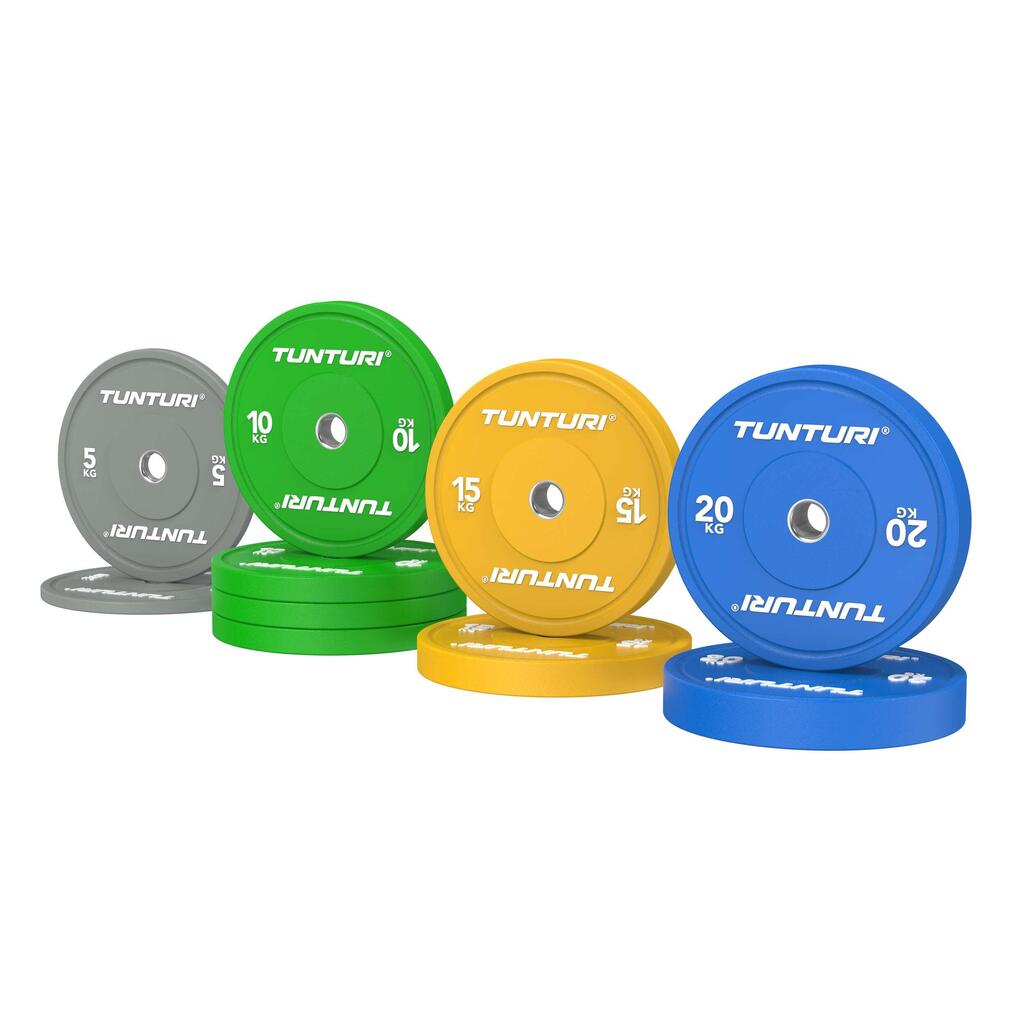 Platinum bumper plates - Barbell weights - Weight plates - 60kg set