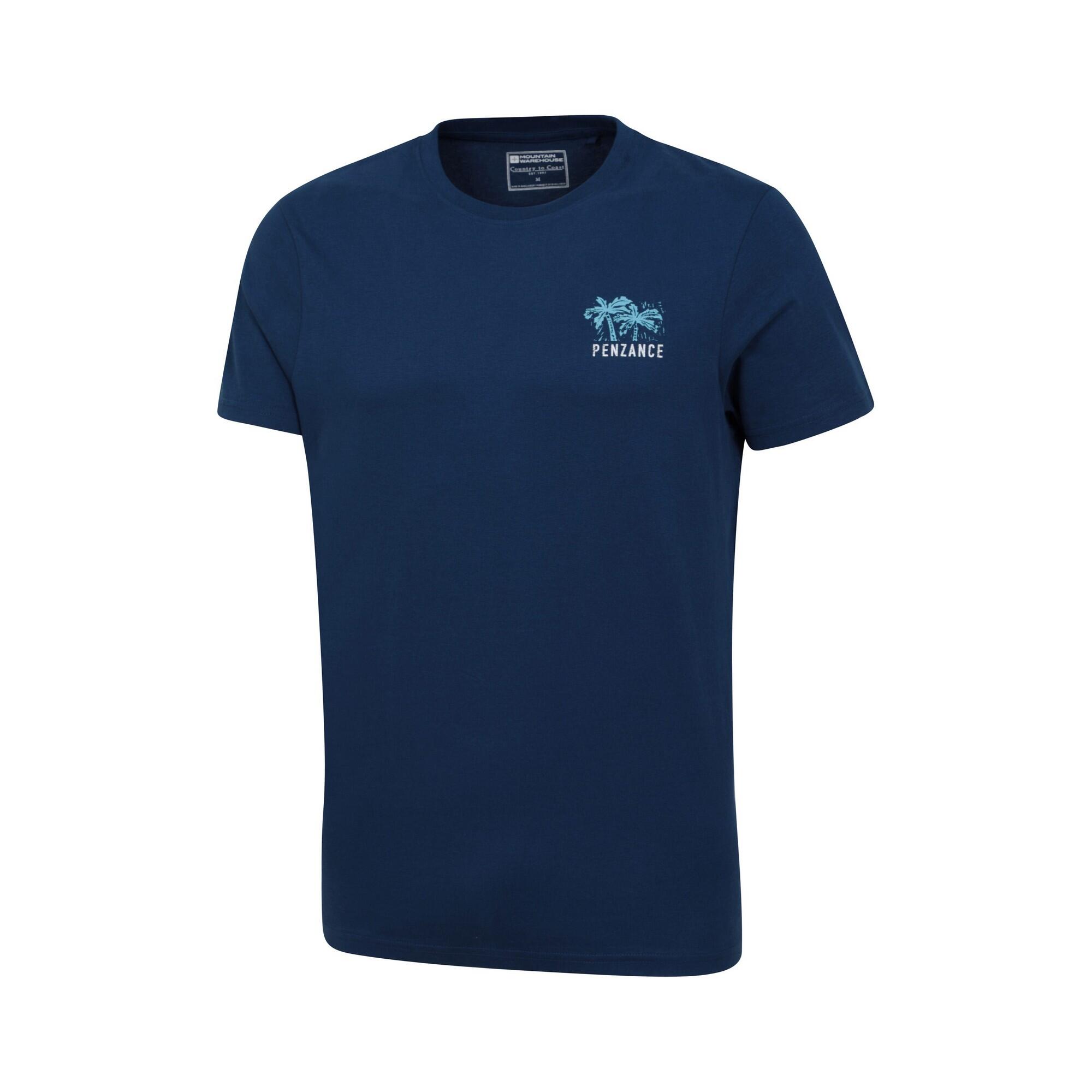 Mens Penzance Printed TShirt (Navy) 3/4