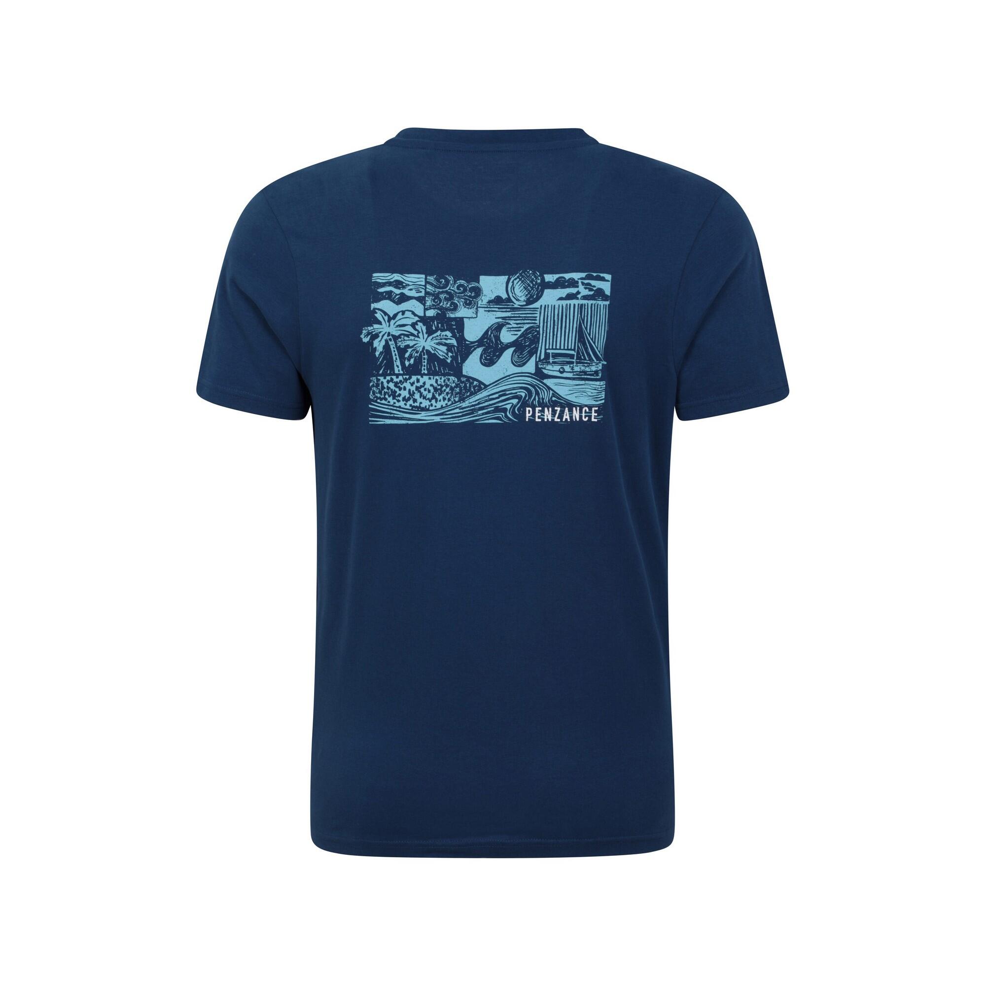 Mens Penzance Printed TShirt (Navy) 2/4