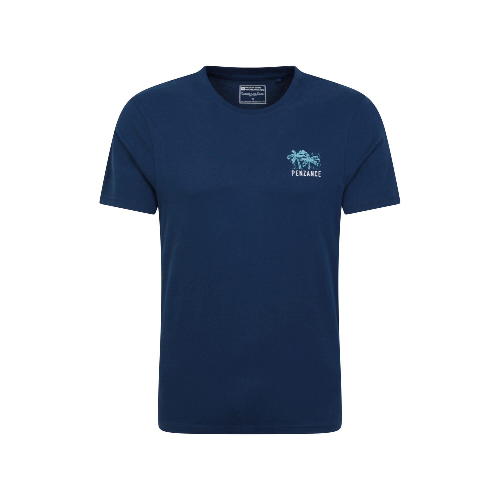 MOUNTAIN WAREHOUSE Mens Penzance Printed TShirt (Navy)