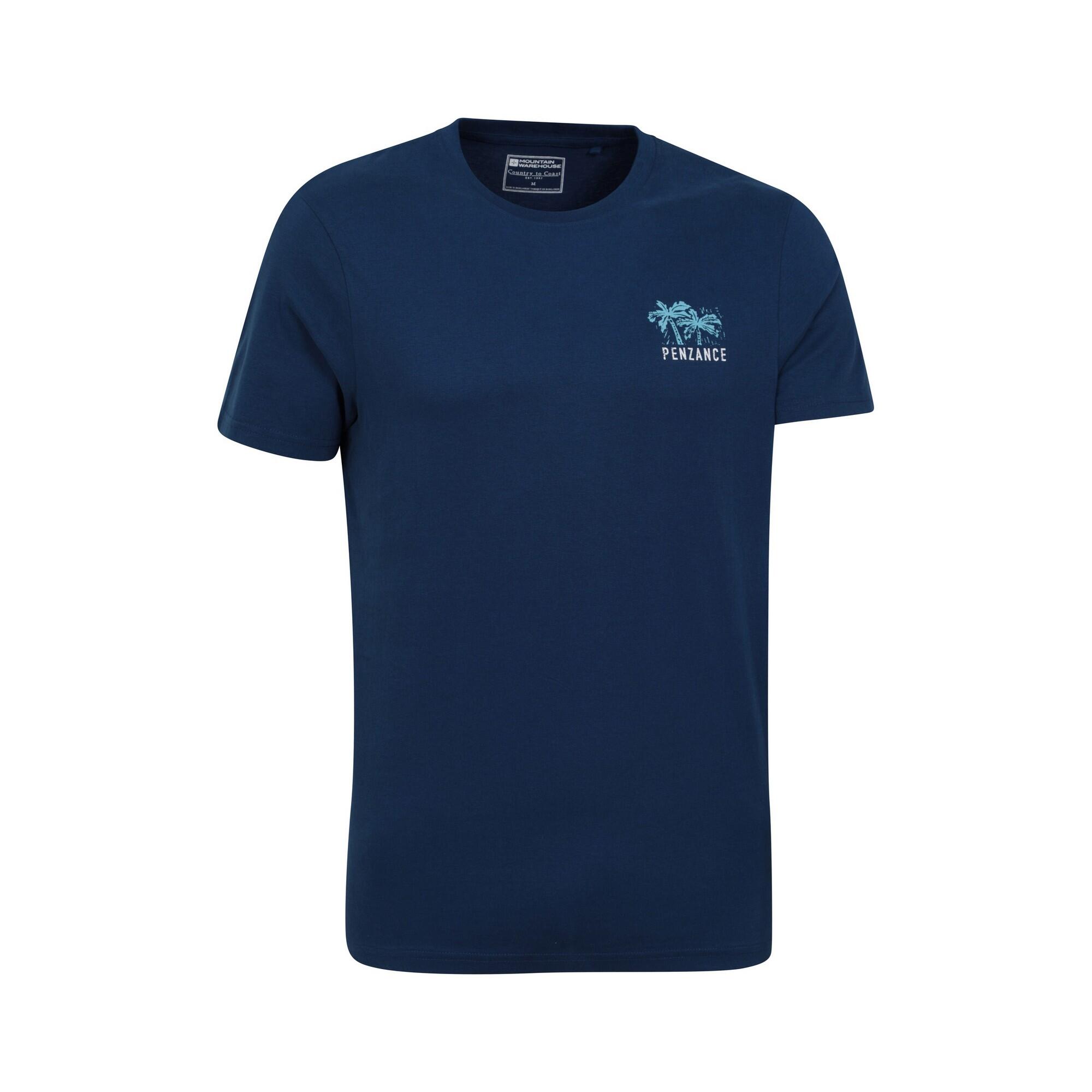 Mens Penzance Printed TShirt (Navy) 4/4