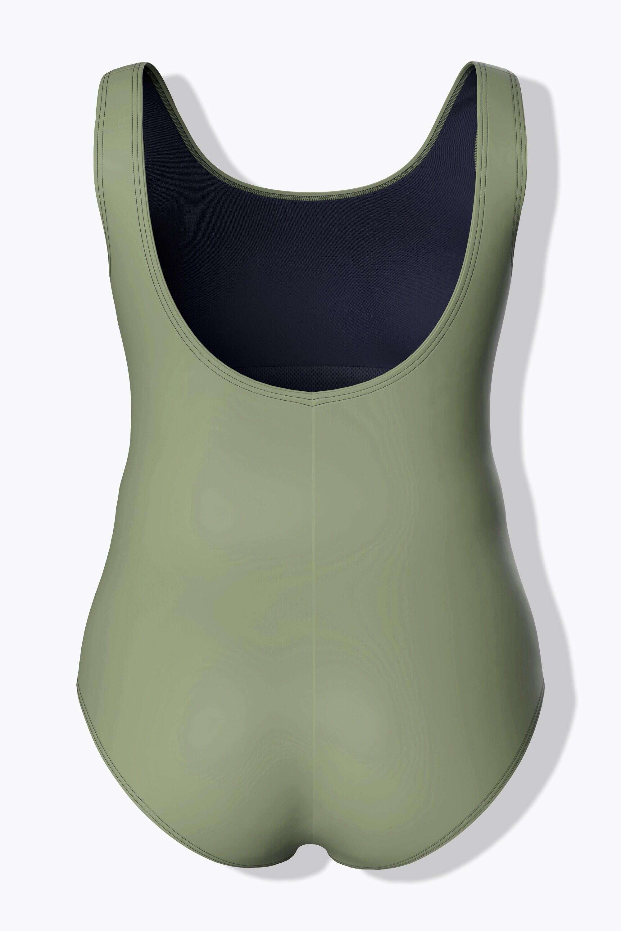 Femme Maillot de bain sans bonnets souples décolleté rond et passepoil 7/7