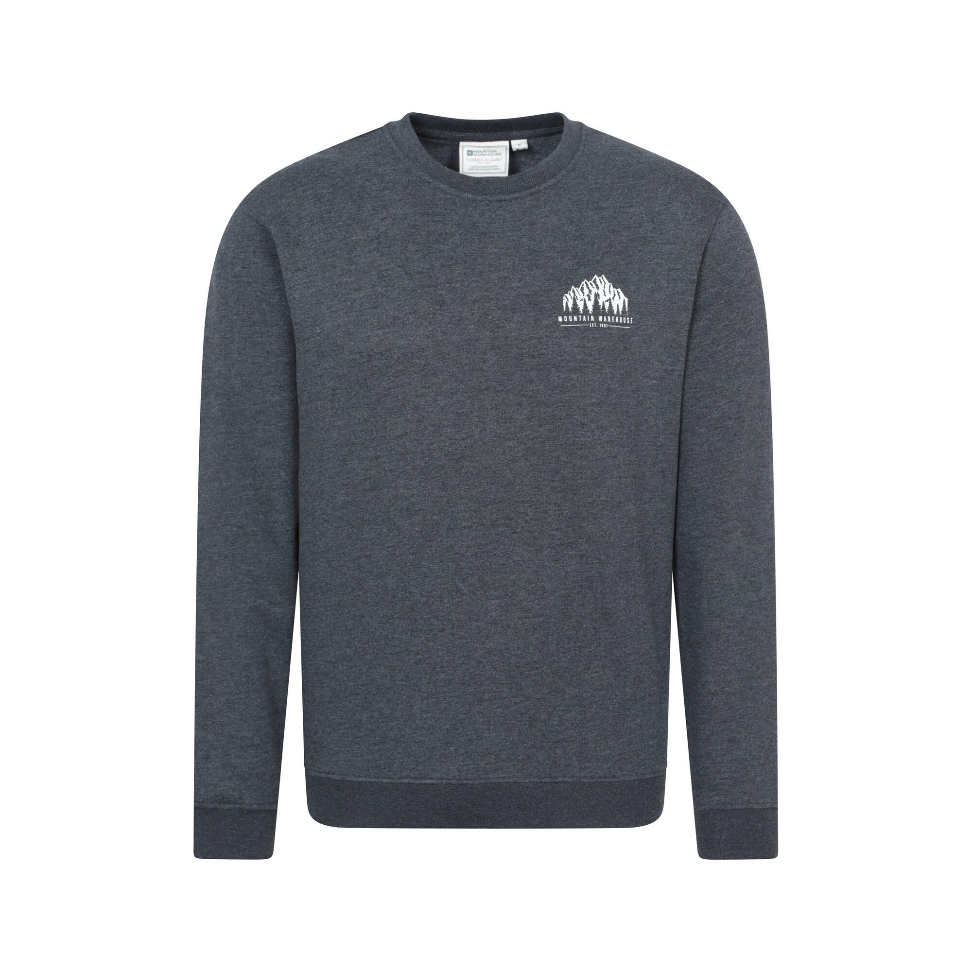 MOUNTAIN WAREHOUSE Mens Adventure Graphic Sweatshirt (Charcoal)