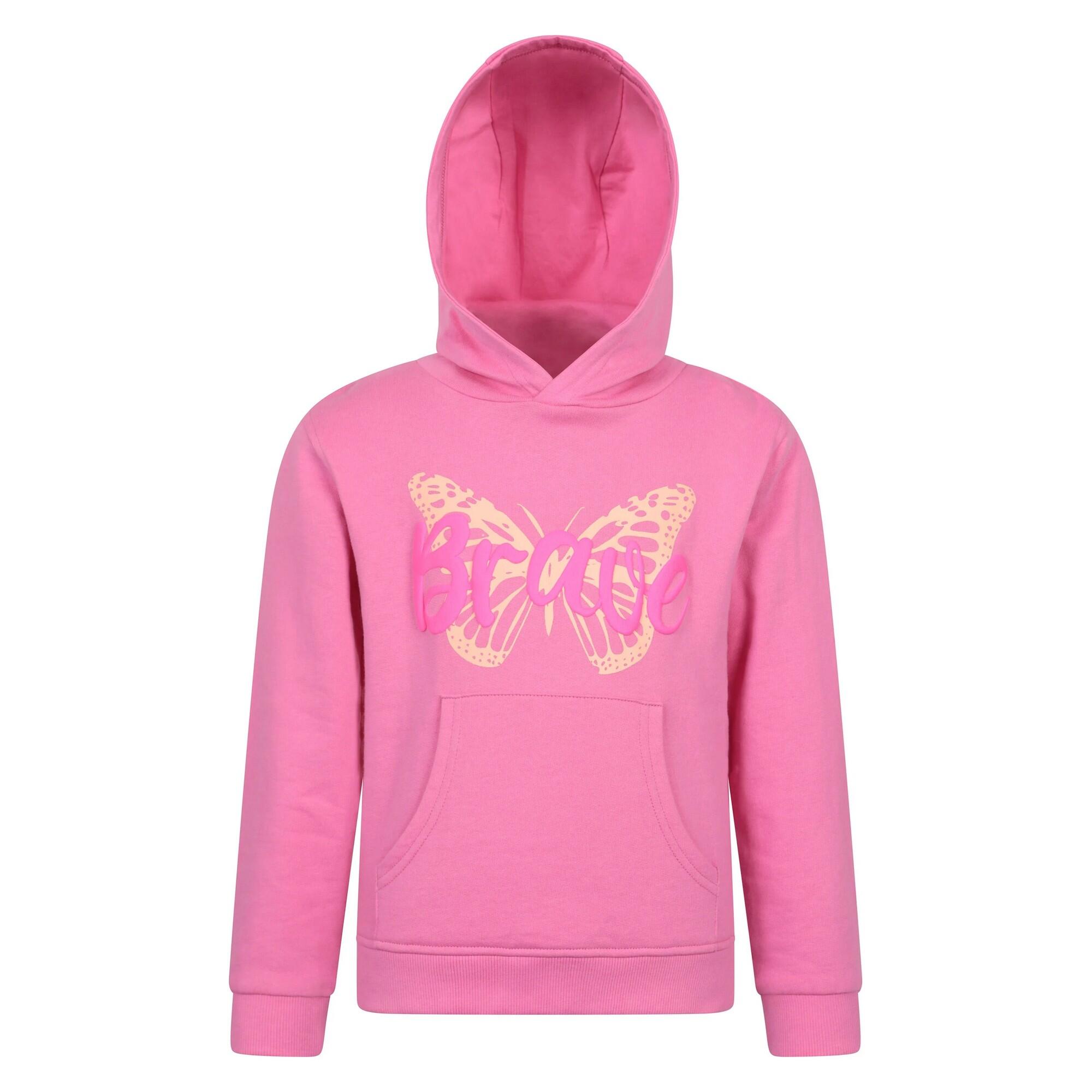 MOUNTAIN WAREHOUSE Felpa Con Cappuccio Farfalla Bambini Mountain Warehouse Brave Rosa Acceso