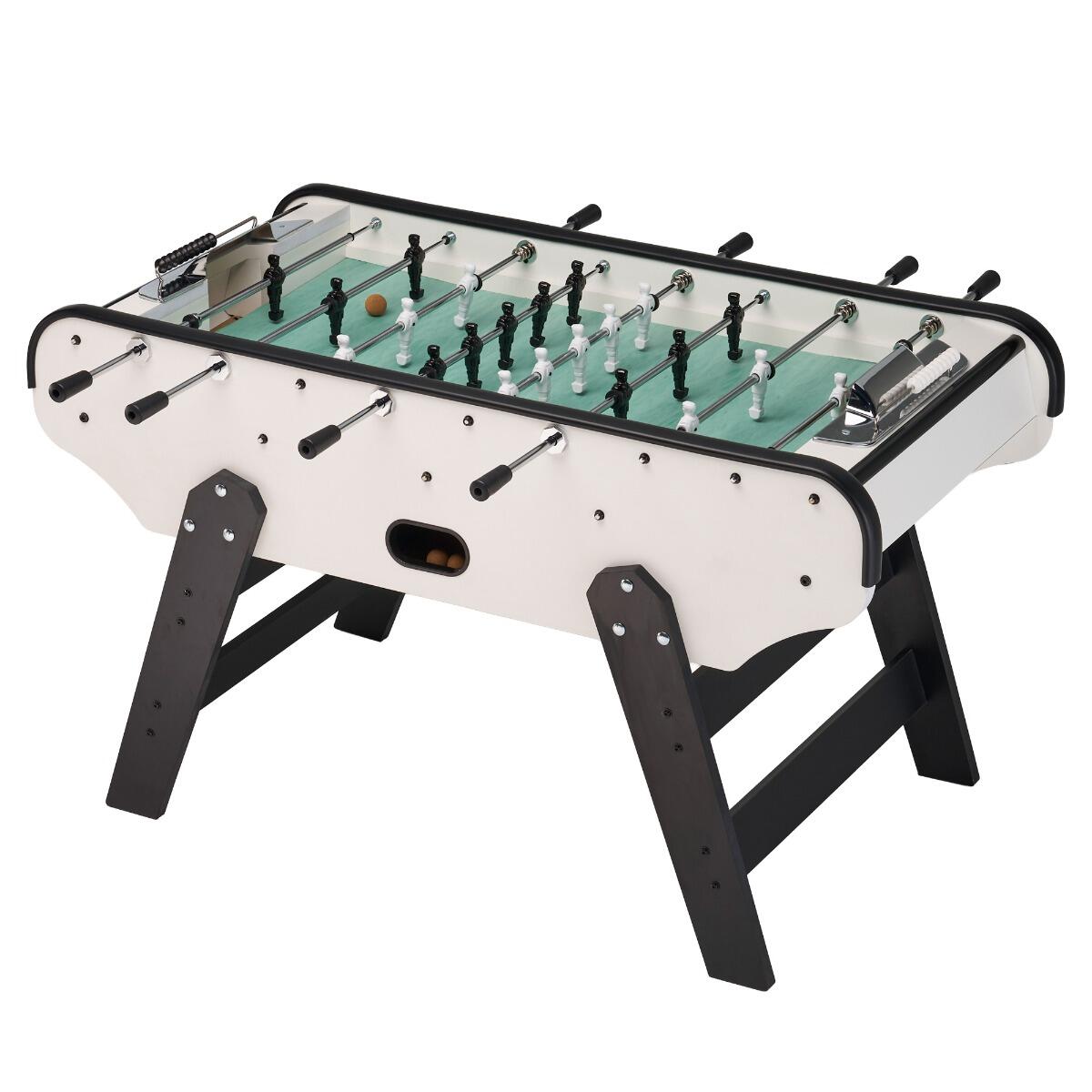 Kangui - Baby Foot Adultes En Bois - Noir Et Blanc- 3 Balles Lièges - Gerflex - Table De Baby-foot - Blanc|noir - No Size - Decathlon