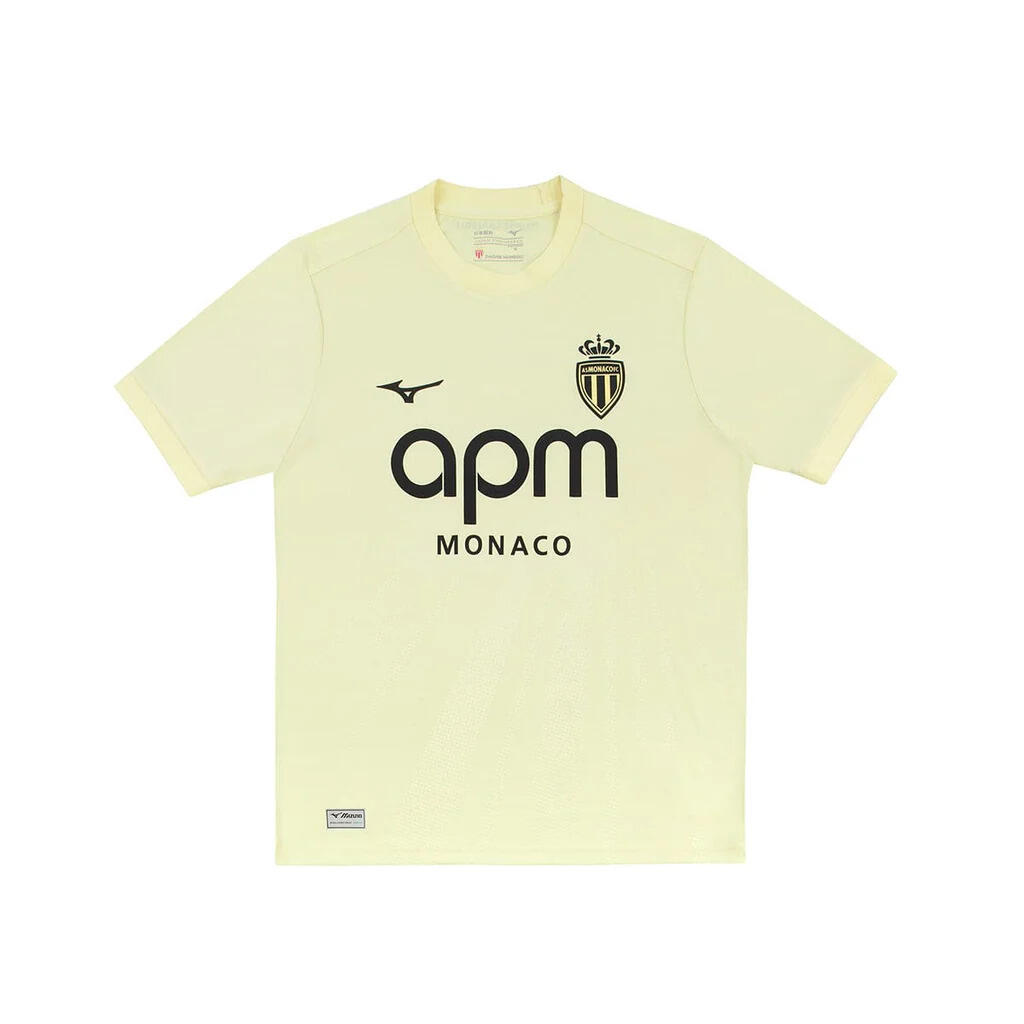Mizuno - Maillot Third As Monaco 2025/26 - Maillot Manches Courtes - Jaune - Decathlon