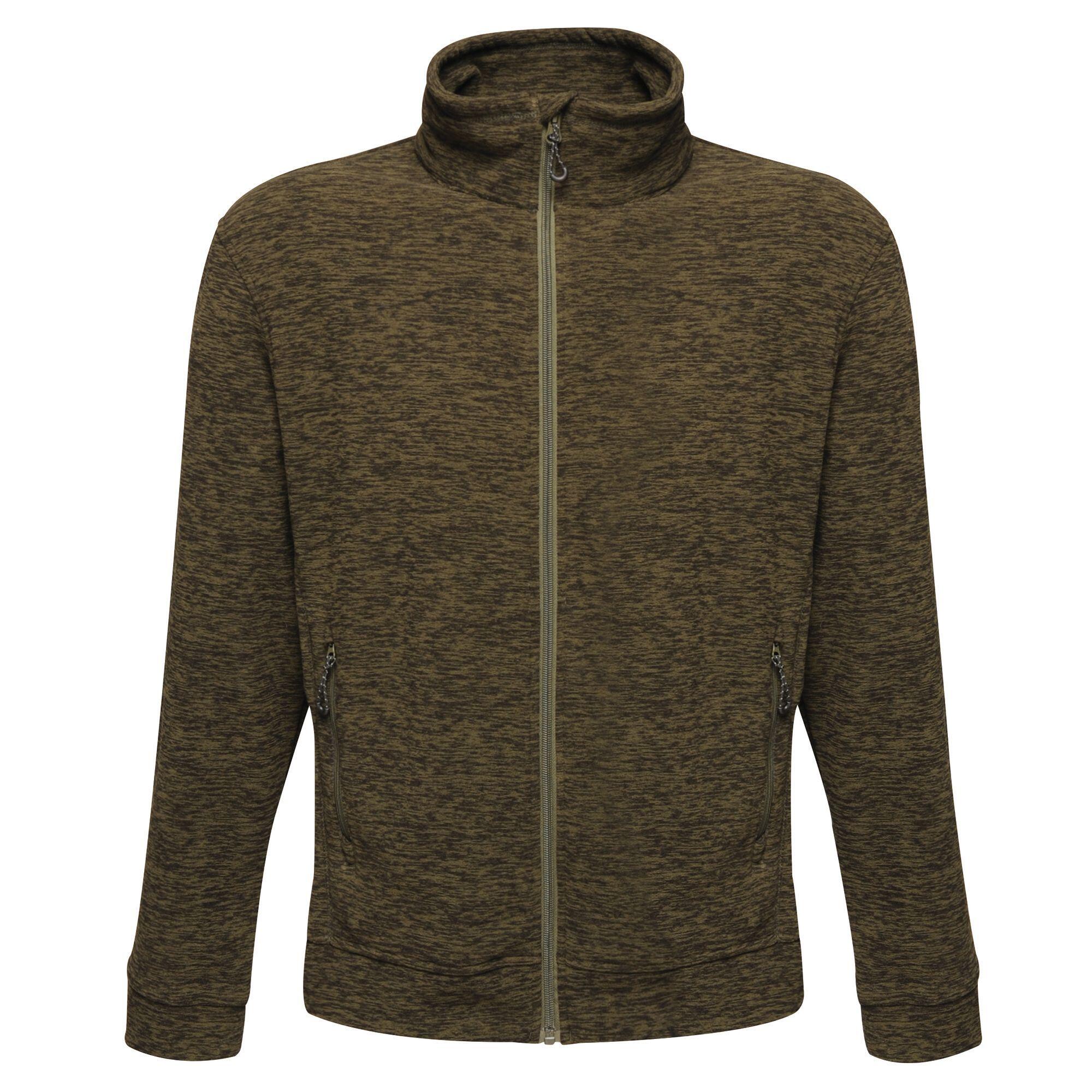 REGATTA Mens Thornly Full Zip Fleece (Dark Khaki Marl)