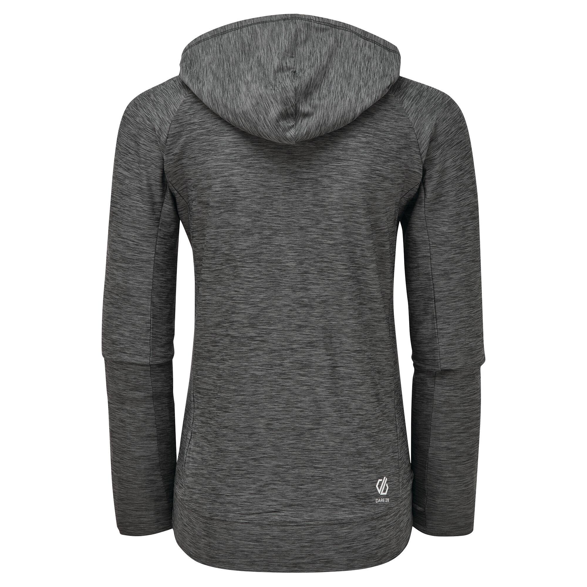 Womens/Ladies Sprint City Lightweight Hoodie (Ebony Grey) 2/5
