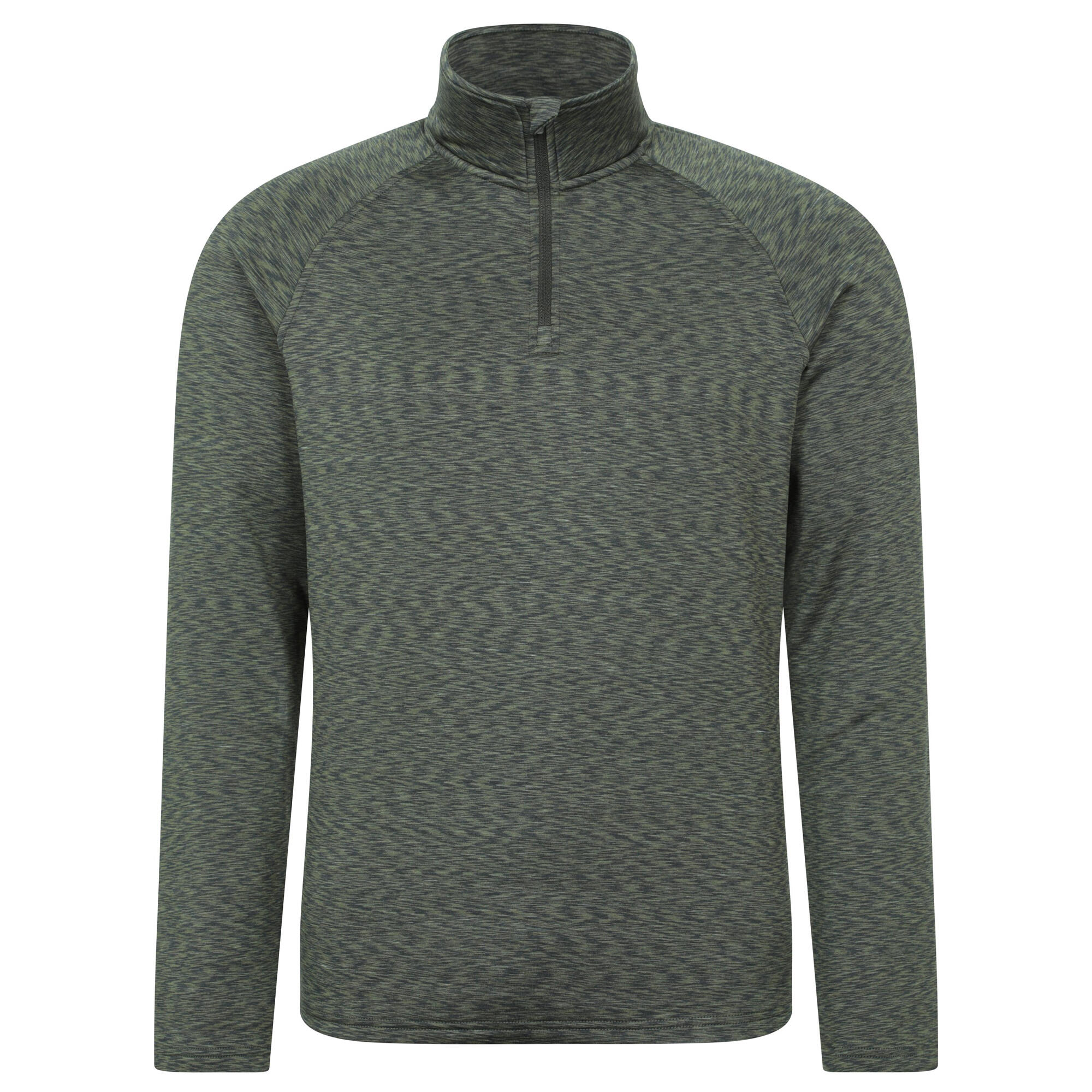 MOUNTAIN WAREHOUSE Mens Power Quarter Zip Midlayer (Khaki Green)