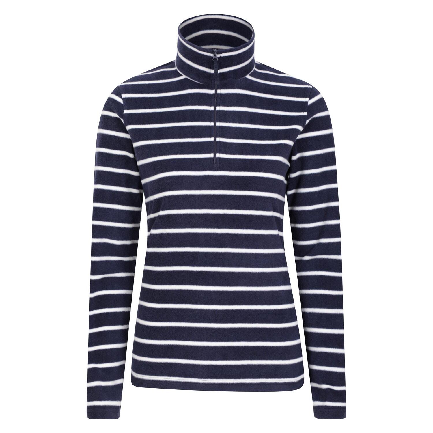 MOUNTAIN WAREHOUSE Womens/Ladies Camber Striped Half Zip Fleece Top (Navy)