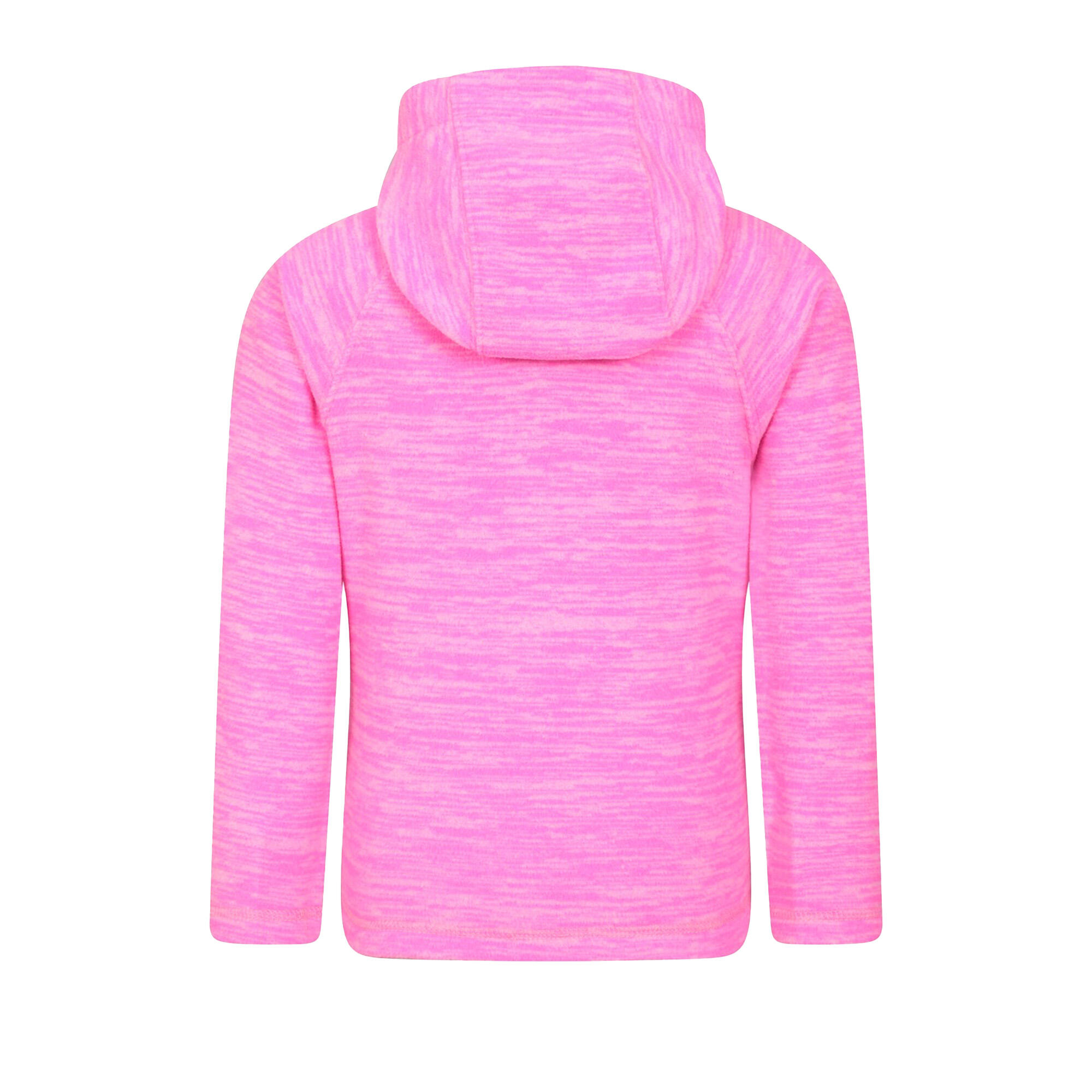 "Snowdonia II" Hoodie mit durchgehendem Reißverschluss für Kinder Leuchtend Rosa 2/4