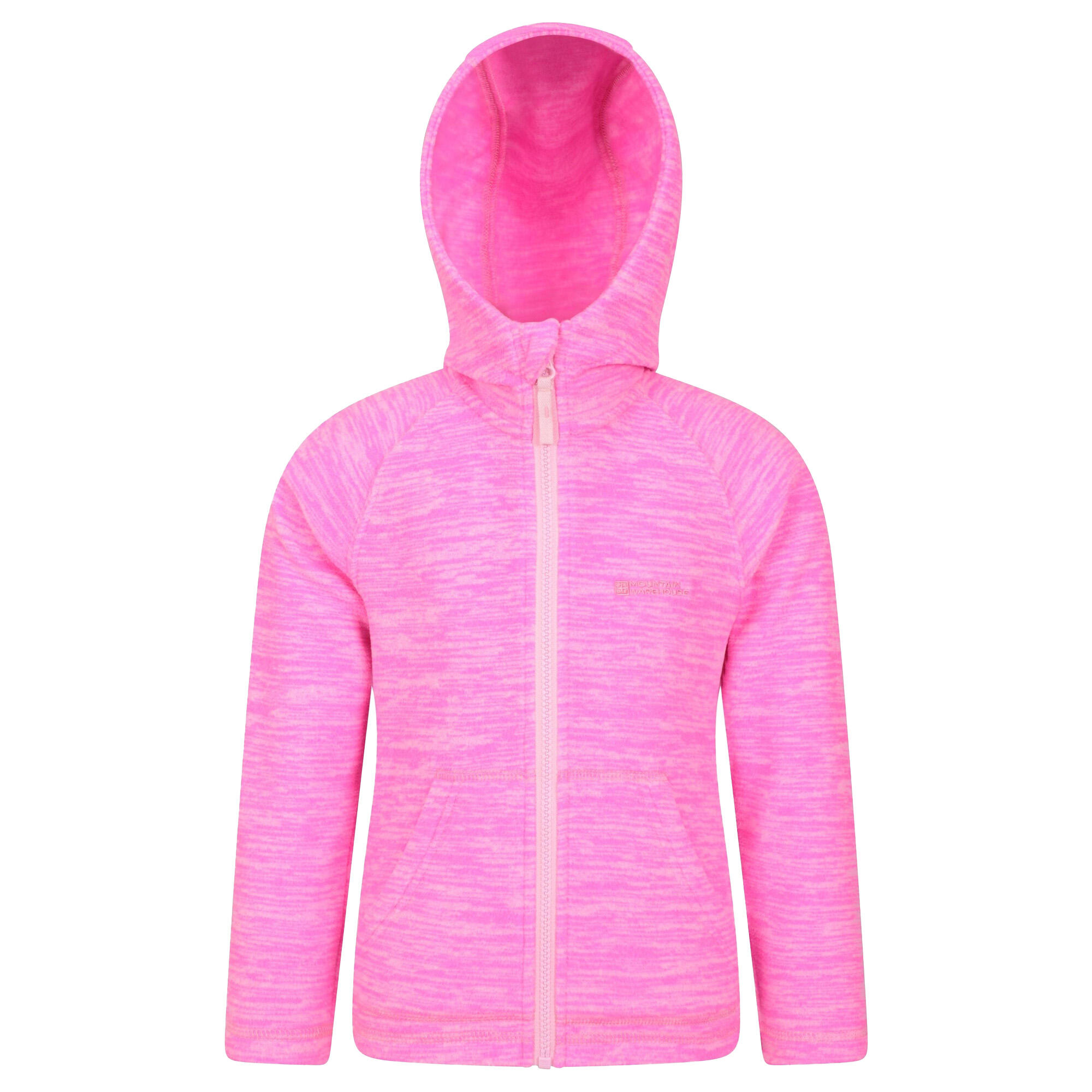 MOUNTAIN WAREHOUSE Felpa Con Cappuccio E Zip Intera Bambini Mountain Warehouse Snowdonia II Rosa