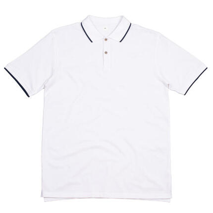 Poloshirt für Herren Weiß/Marineblau