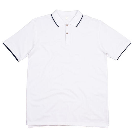 Poloshirt für Herren Weiß/Marineblau