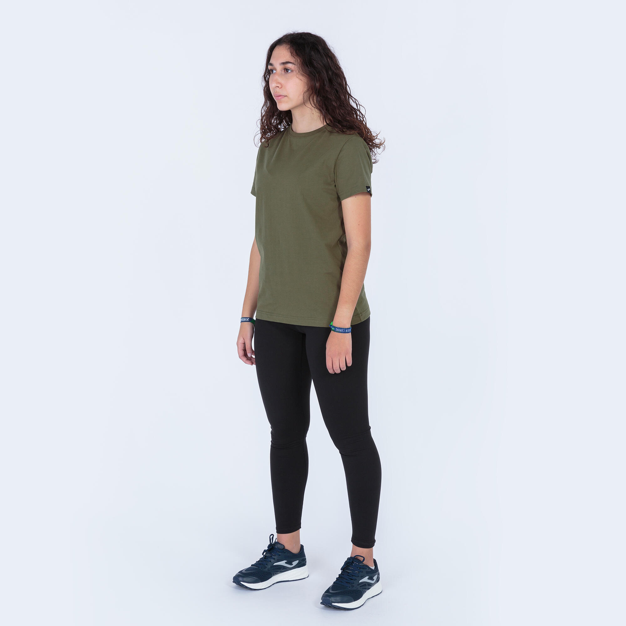 T-Shirt Manga Curta Fitness Mulher Joma Desert Caqui 4/5