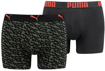Herenboxers puma - 2-pack in legergroen