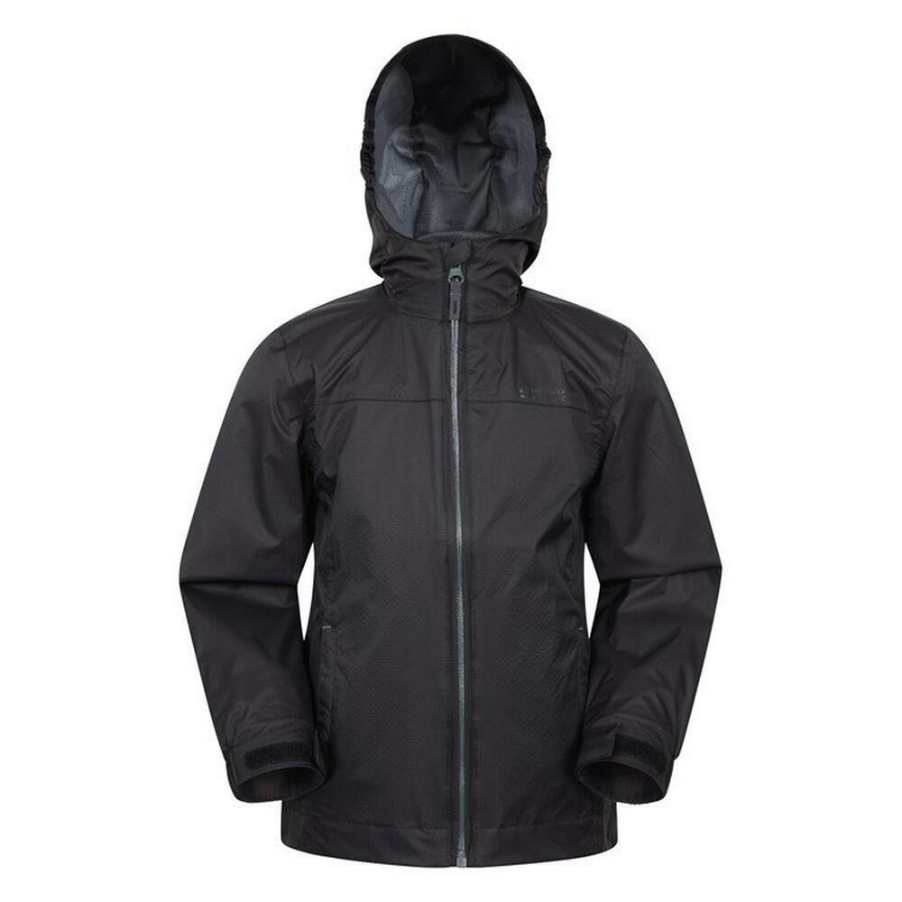 MOUNTAIN WAREHOUSE Childrens/Kids Torrent Taped Seam Waterproof Jacket (Black)