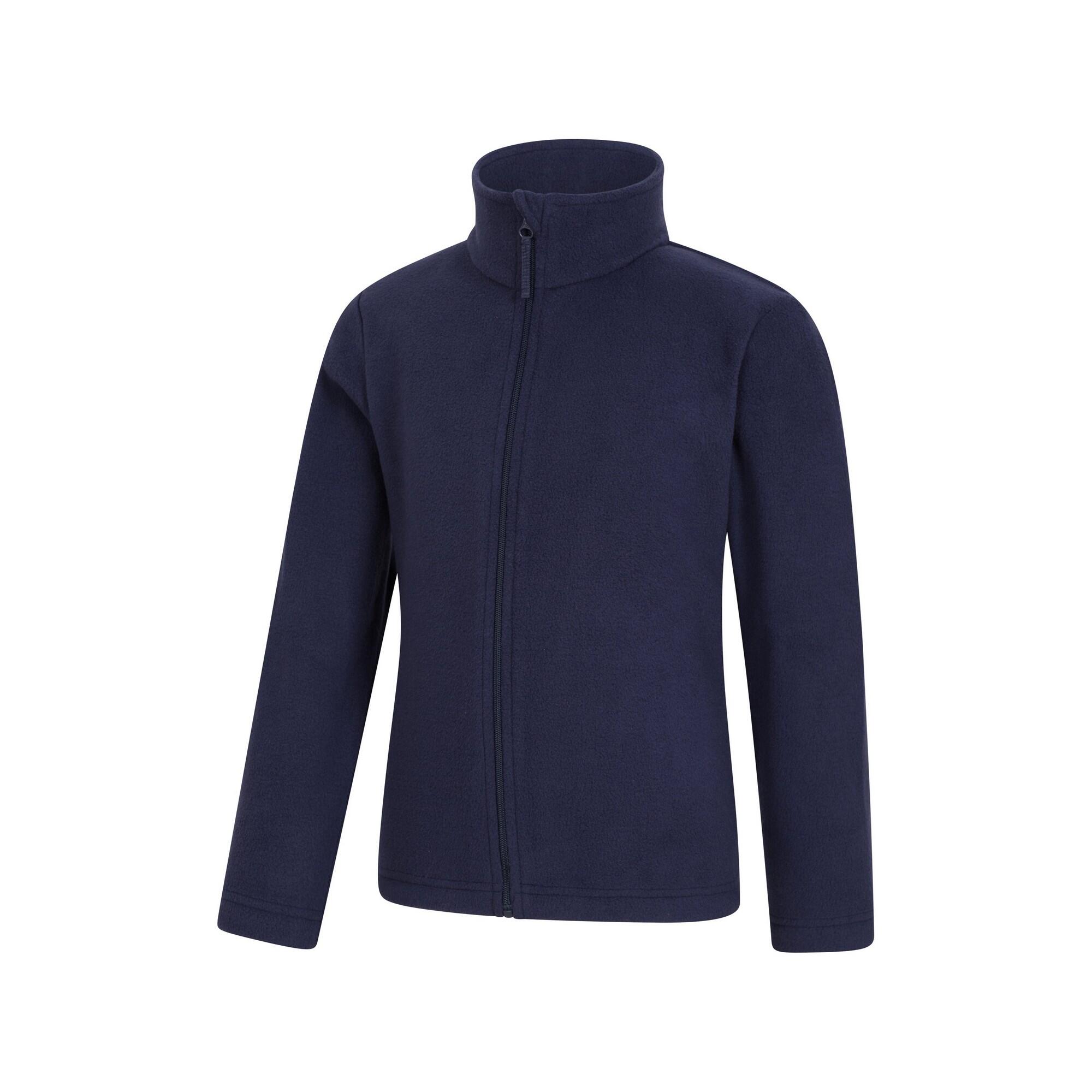 "Camber II" Fleecejacke Durchgehender Reißverschluss für Kinder Dunkelblau 2/4