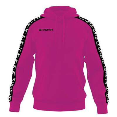 Felpa con cappuccio uomo ( fleece) givova fuxia