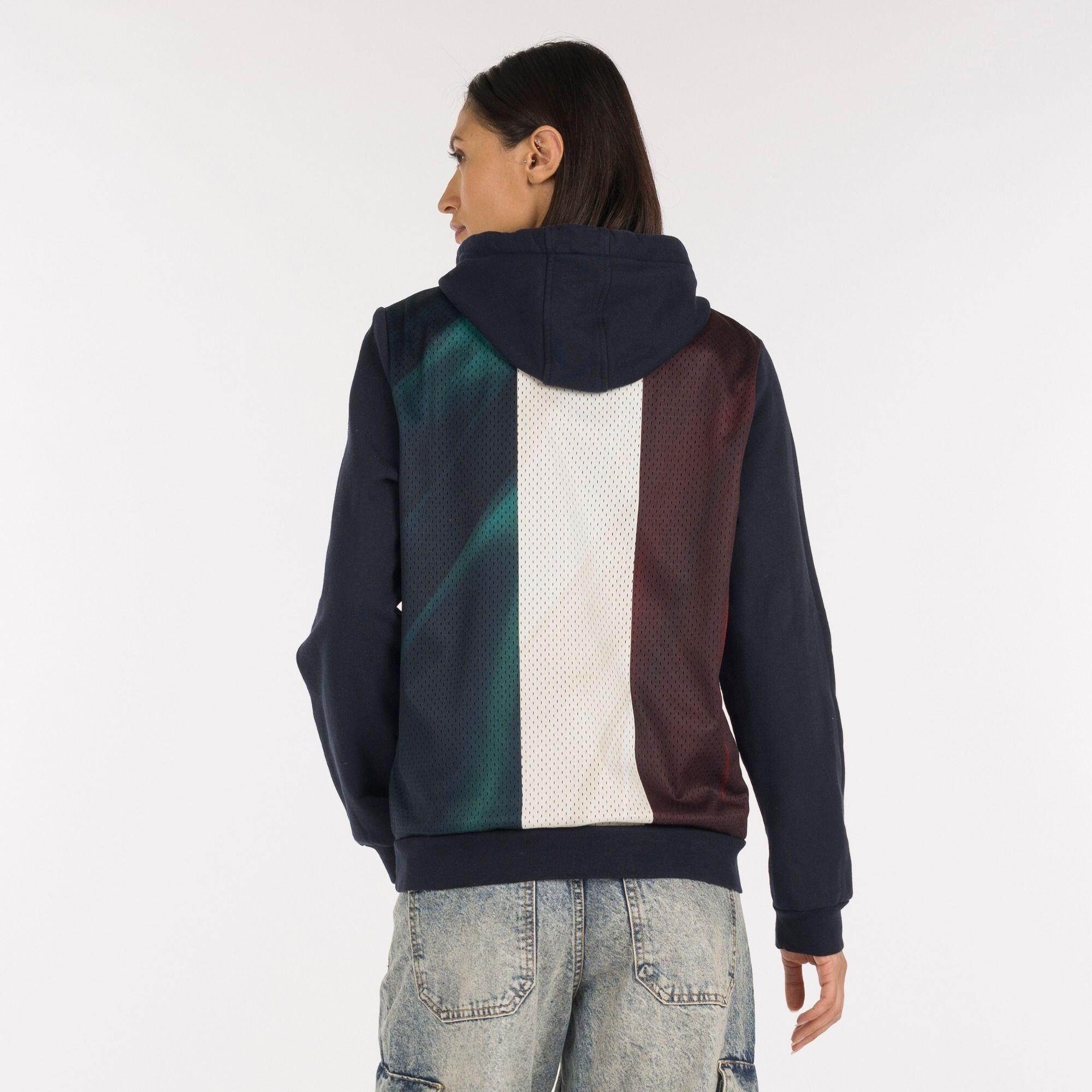 Felpa con cappuccio donna ( fleece) errea blu 3/5