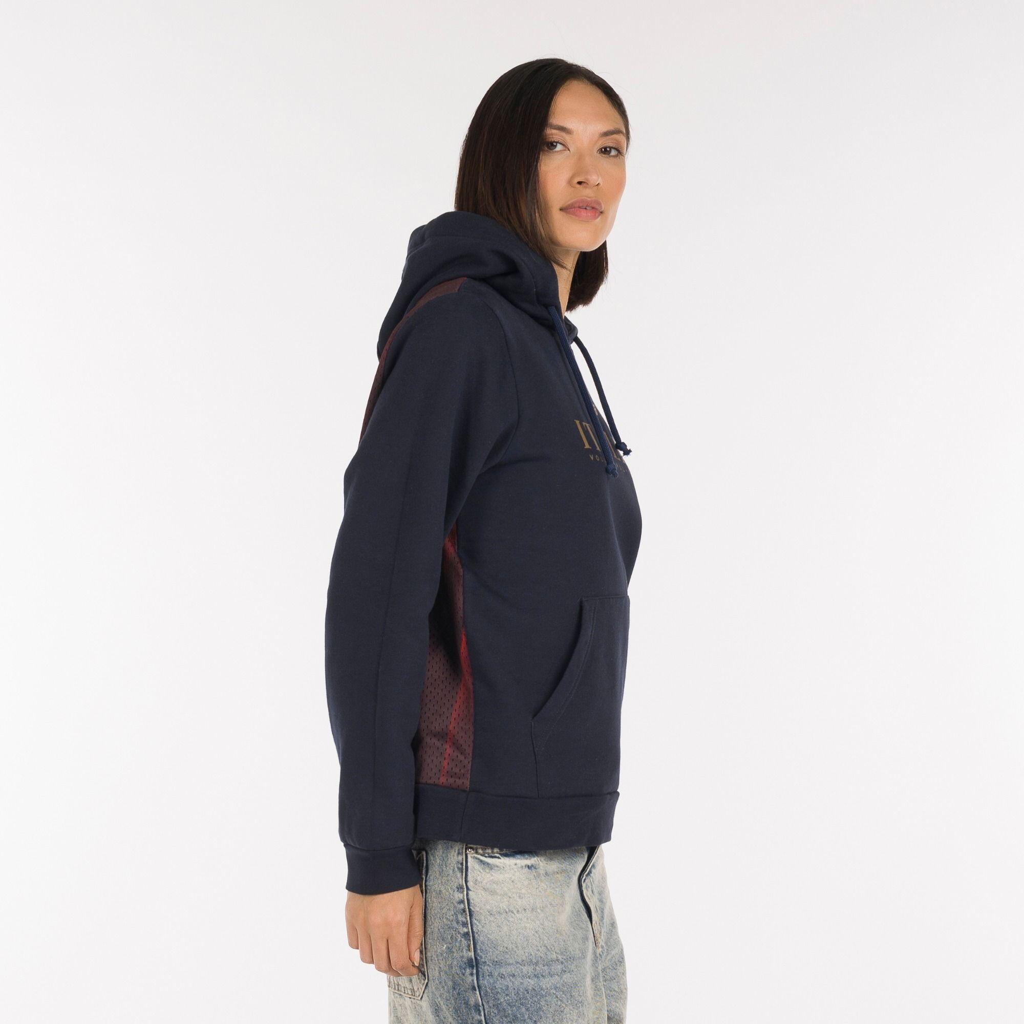 Felpa con cappuccio donna ( fleece) errea blu 4/5