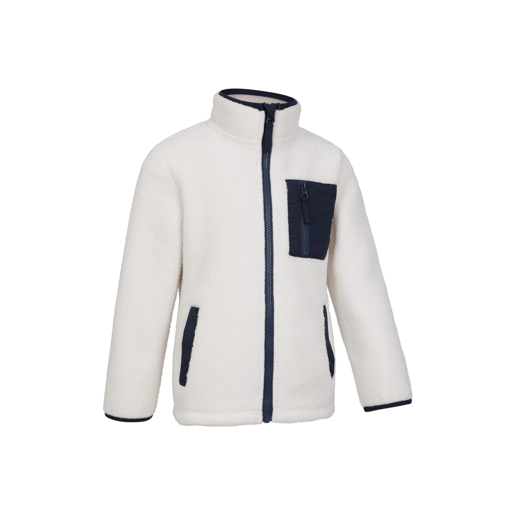 "Atlas" Fleecejacke Durchgehender Reißverschluss für Kinder Beige 3/4