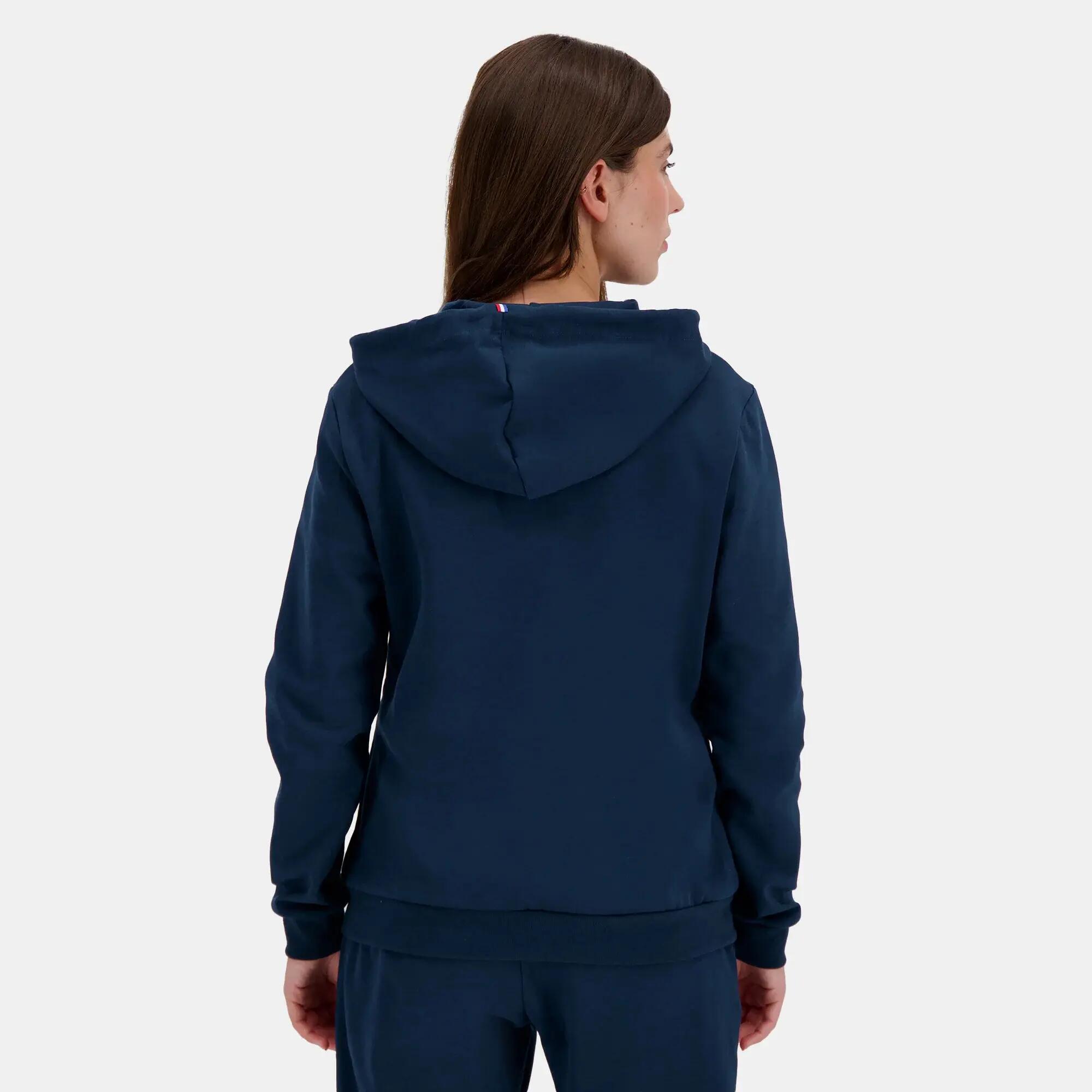 Felpa con cerniera a cappuccio da donna Le Coq Sportif Essentiel N°1 5/6