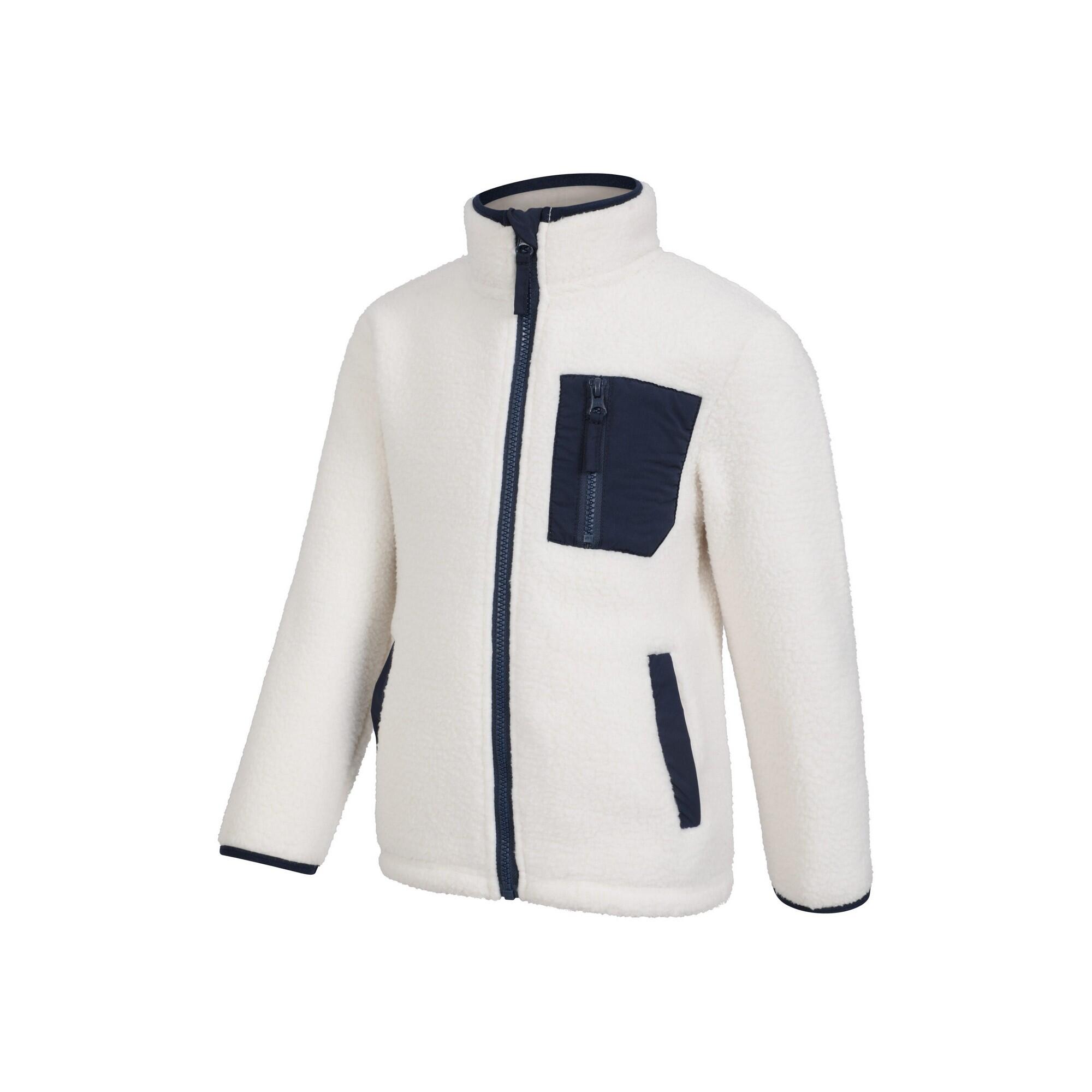 "Atlas" Fleecejacke Durchgehender Reißverschluss für Kinder Beige 4/4