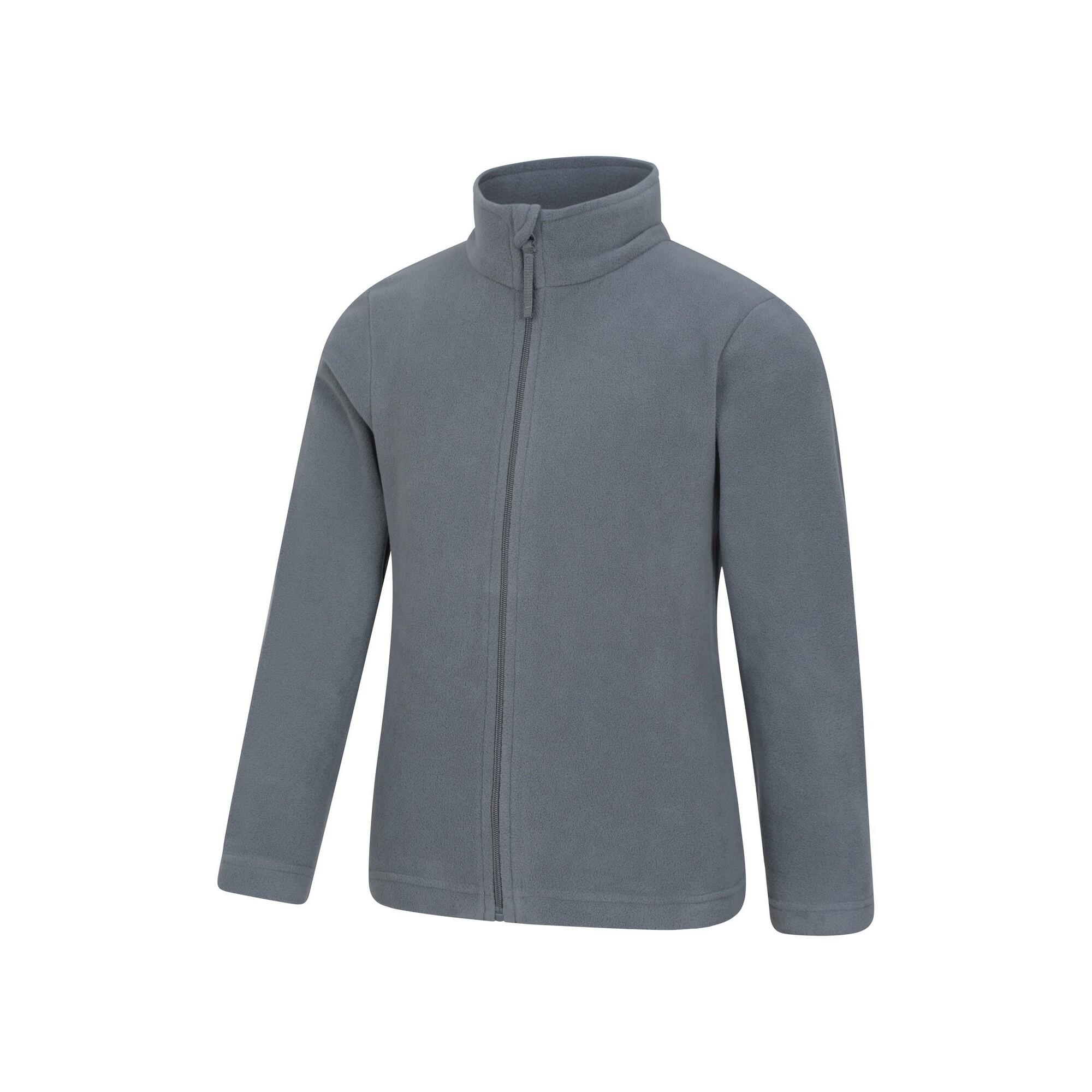 "Camber II" Fleecejacke Durchgehender Reißverschluss für Kinder Mittelgrau 3/4