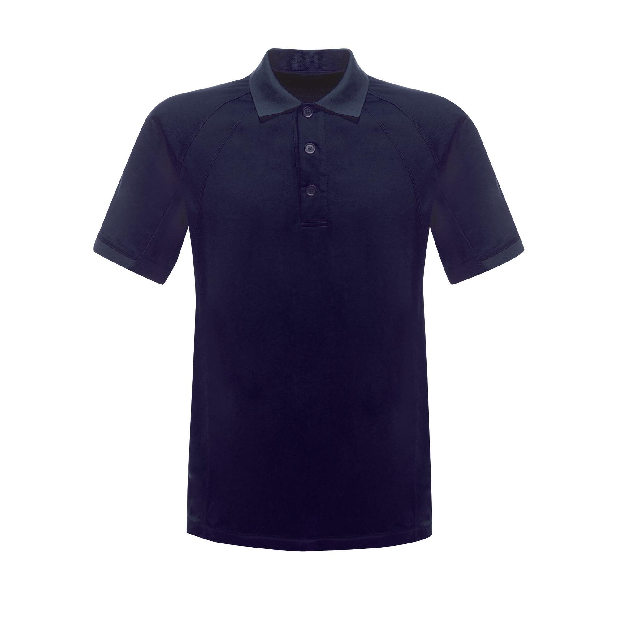 Professional Mens Coolweave Short Sleeve Polo Shirt (Navy) 1/5