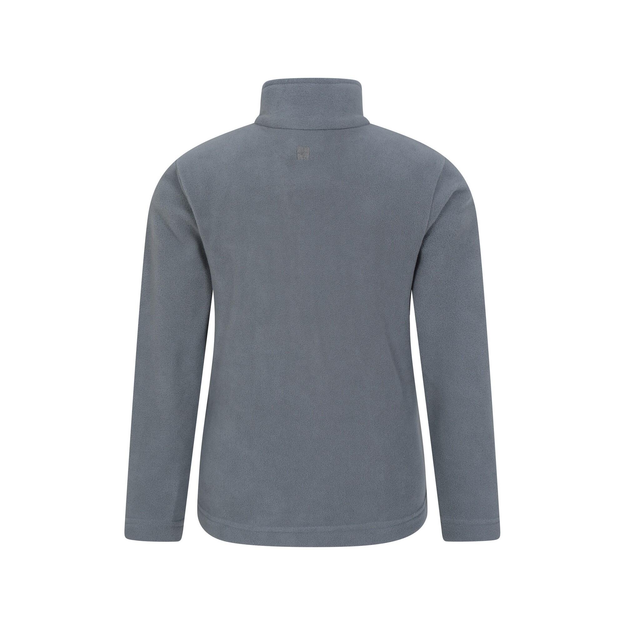 "Camber II" Fleecejacke Durchgehender Reißverschluss für Kinder Mittelgrau 2/4