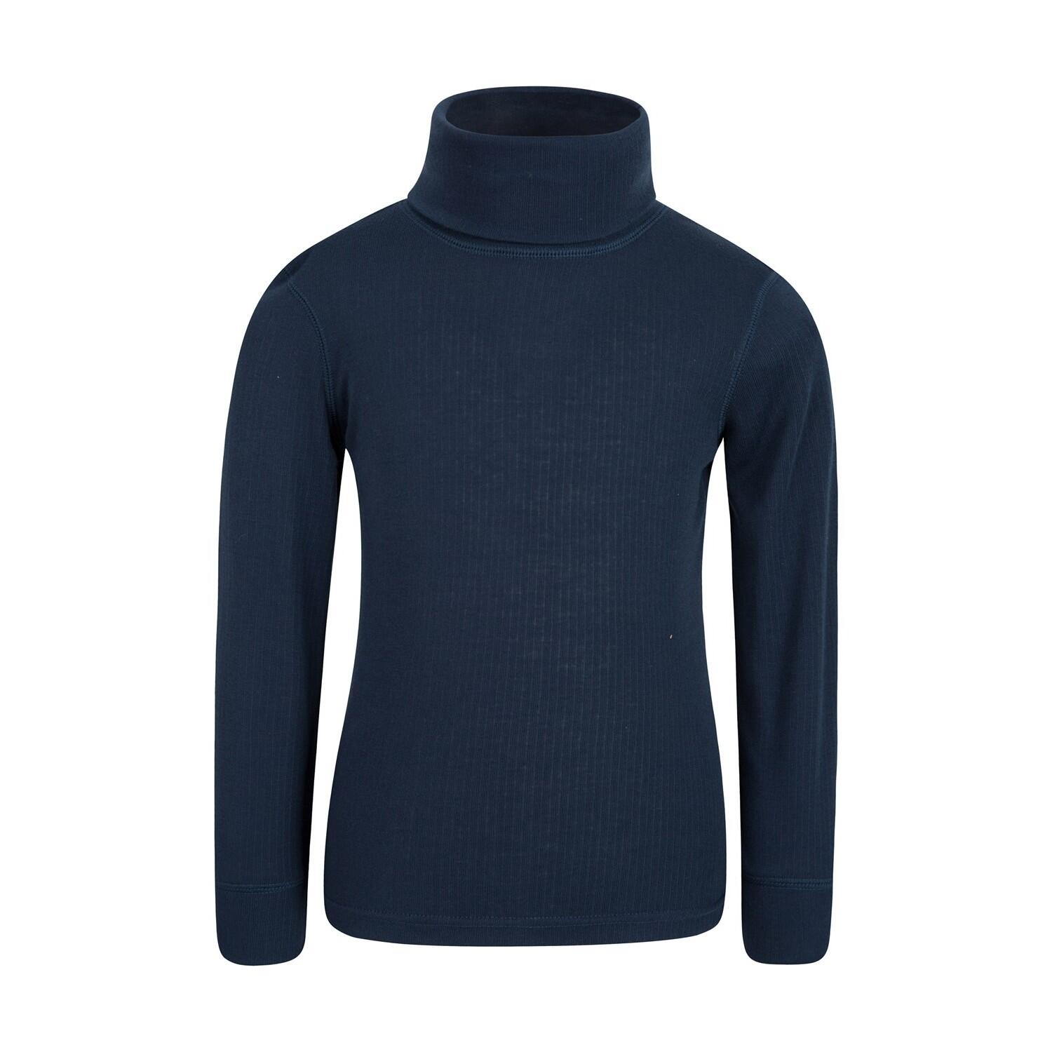 MOUNTAIN WAREHOUSE Childrens/Kids Talus Roll Neck LongSleeved Top (Navy)