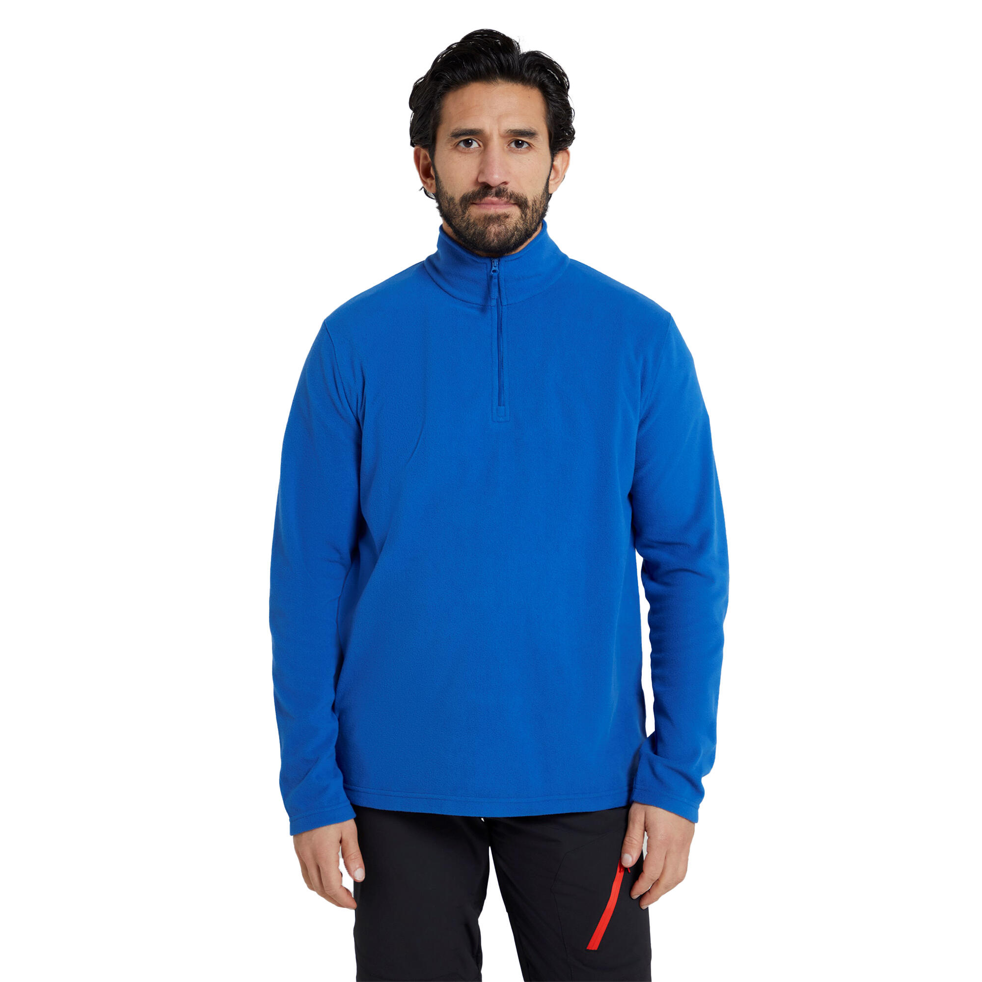 Felpa In Pile Mezza Cerniera Uomo Mountain Warehouse Camber II Blu 3/4