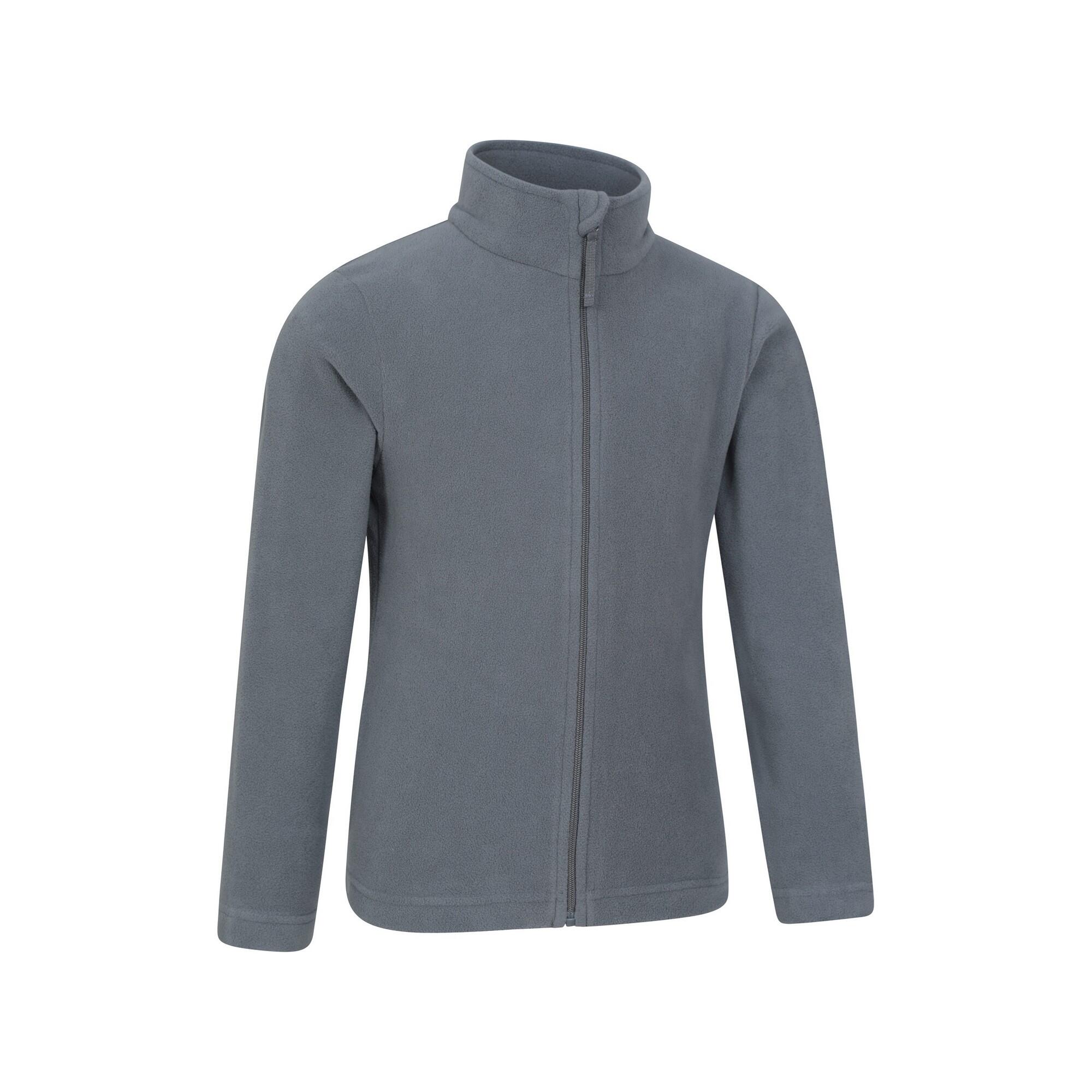 "Camber II" Fleecejacke Durchgehender Reißverschluss für Kinder Mittelgrau 4/4