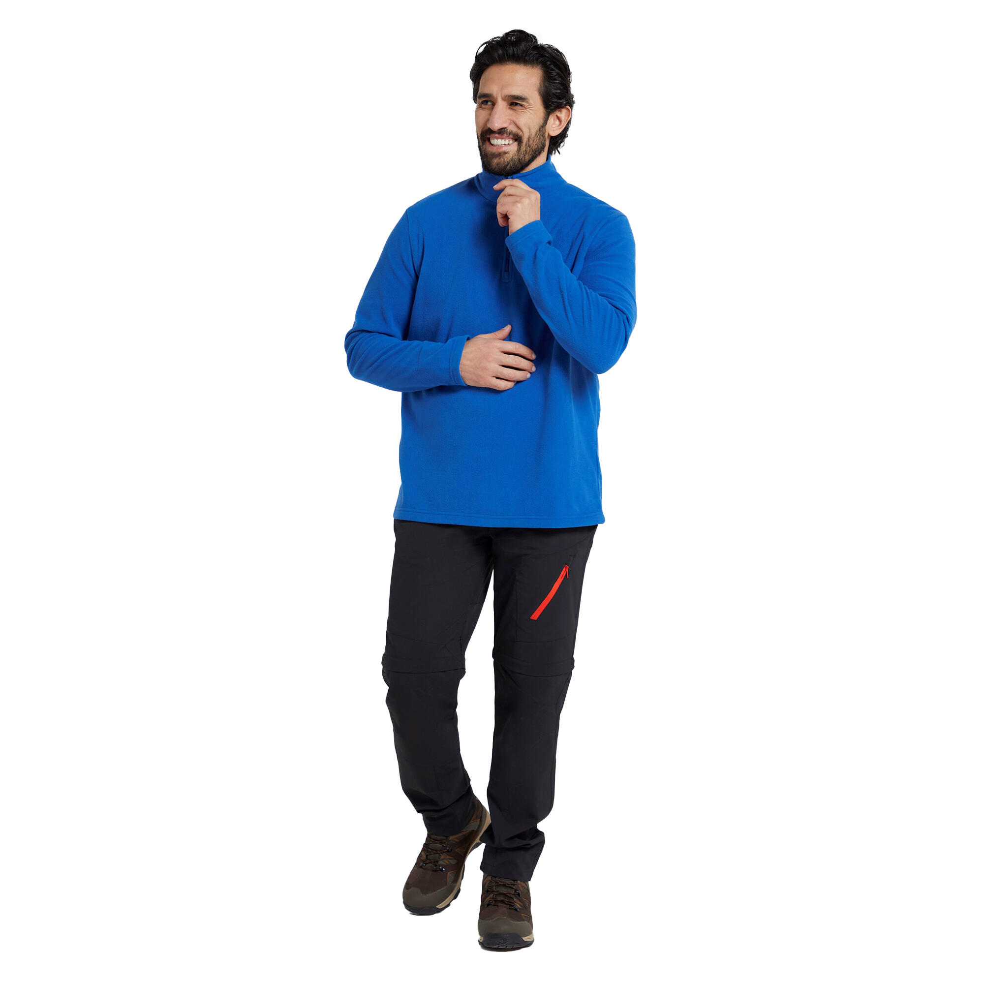 Felpa In Pile Mezza Cerniera Uomo Mountain Warehouse Camber II Blu 4/4